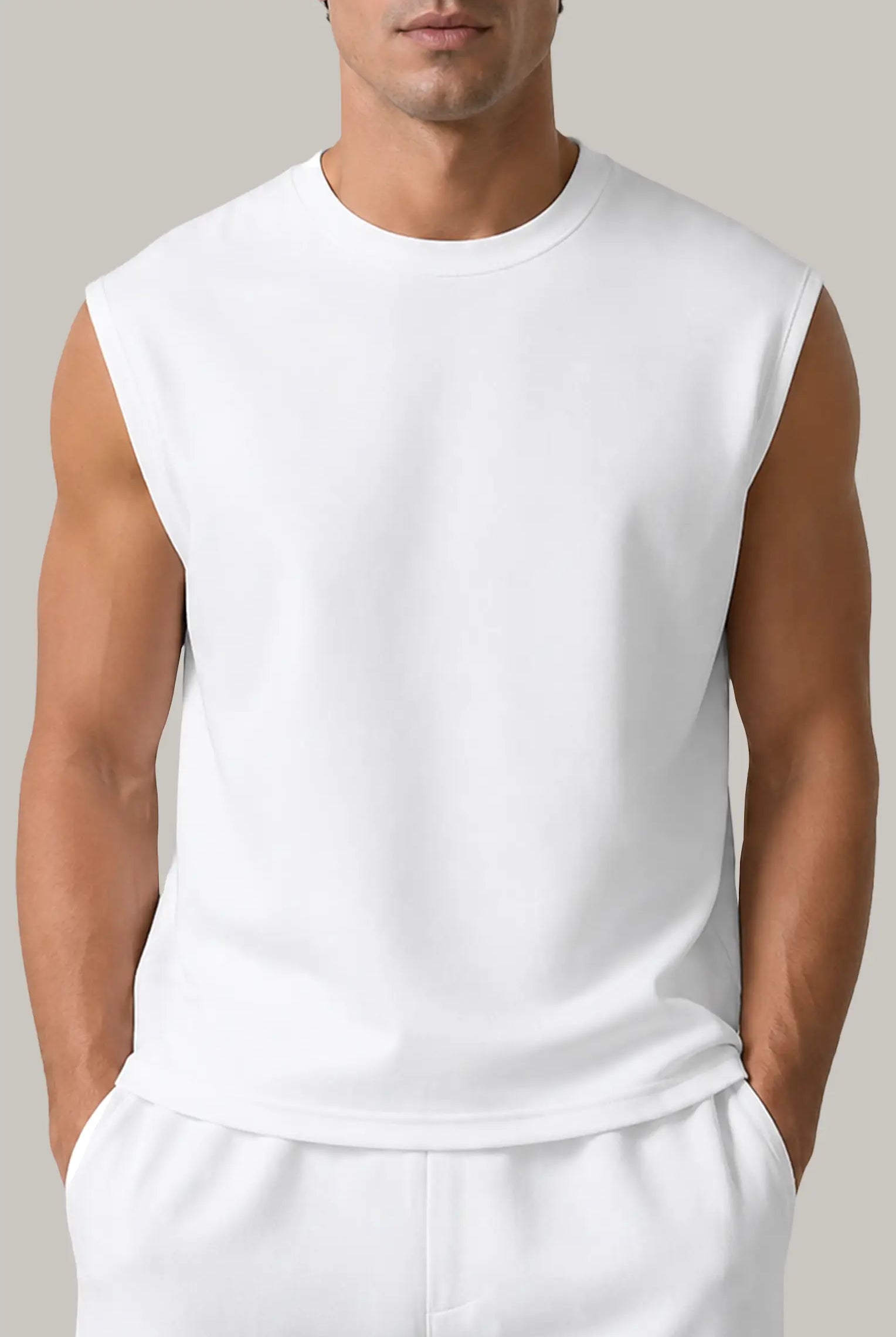 Franela Boxy Fit Sin Manga Hombre - FashionTex