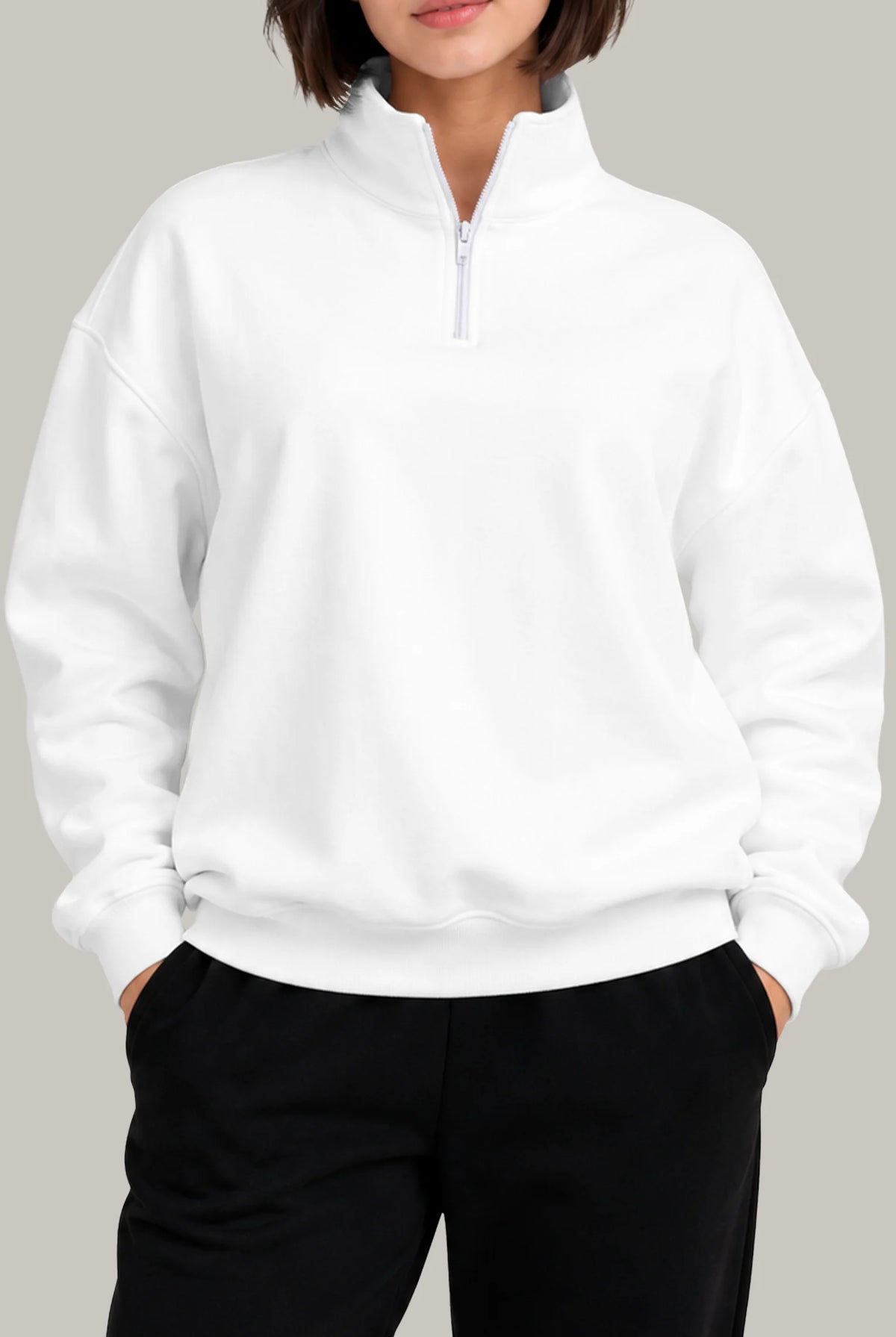 Hoodie Half Zip Unisex - FashionTex