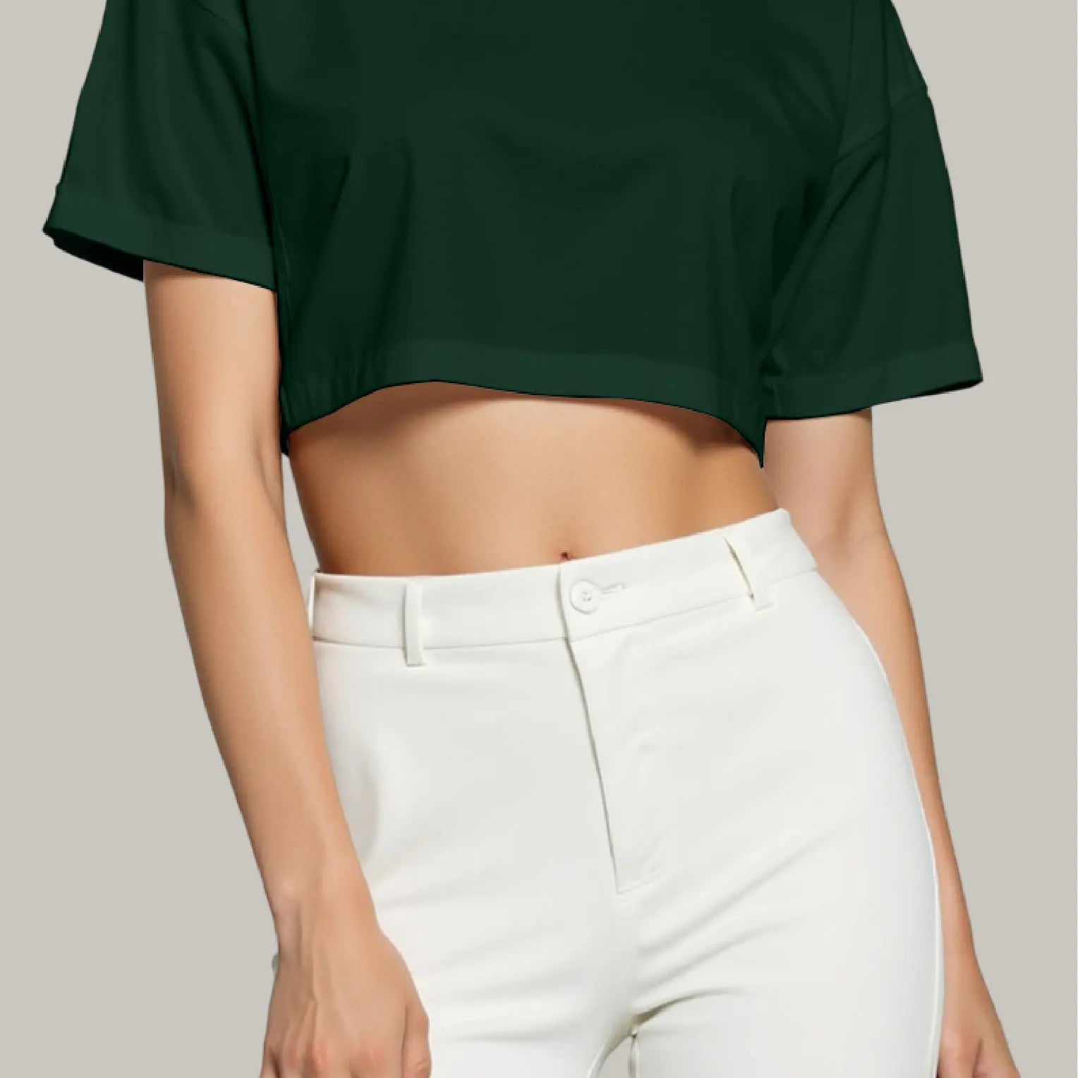 Franela Oversized Croptop 100% Algodón - FashionTex