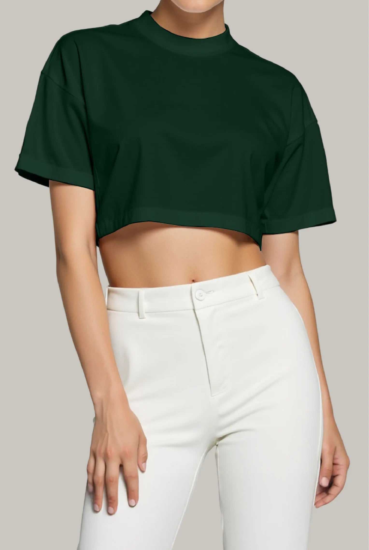 Franela Oversized Croptop 100% Algodón - FashionTex