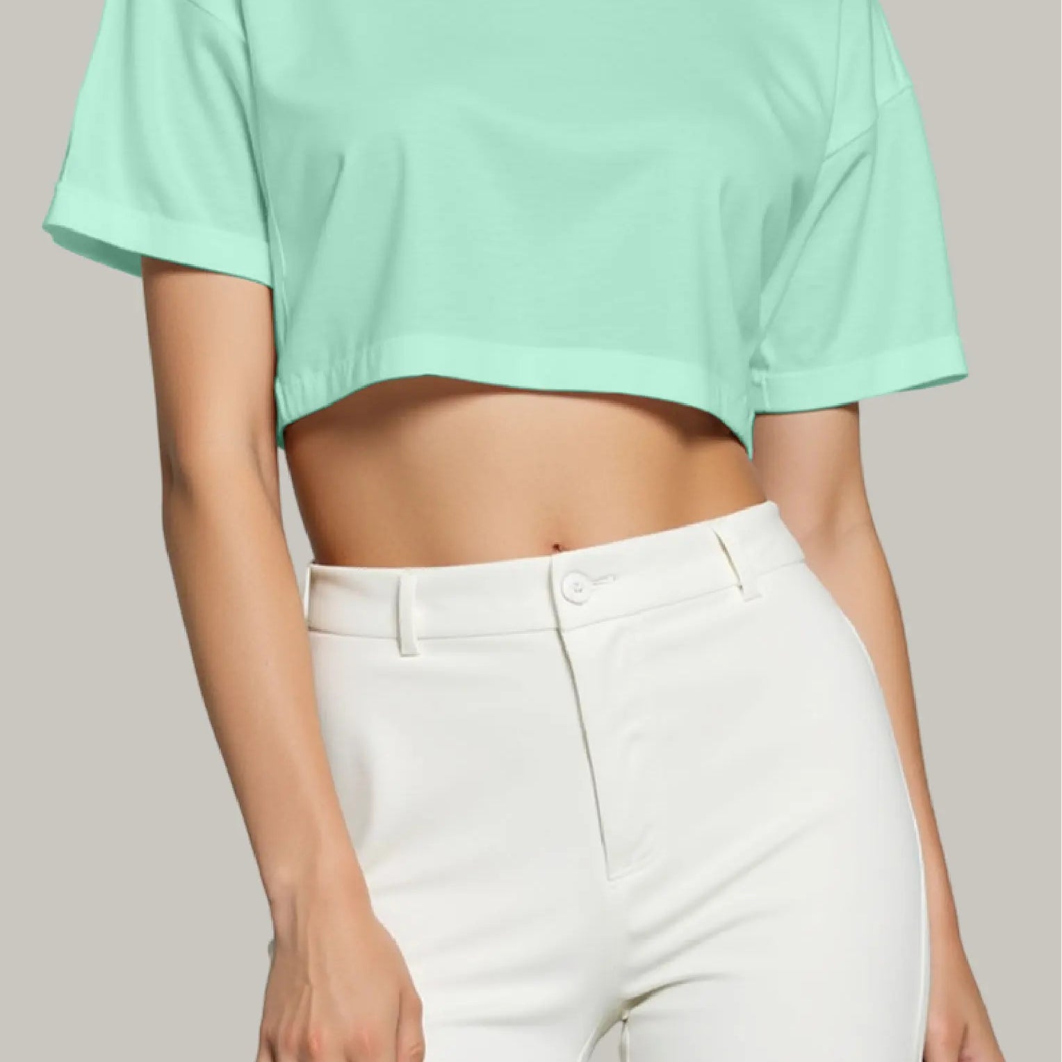 Franela Oversized Croptop 100% Algodón - FashionTex
