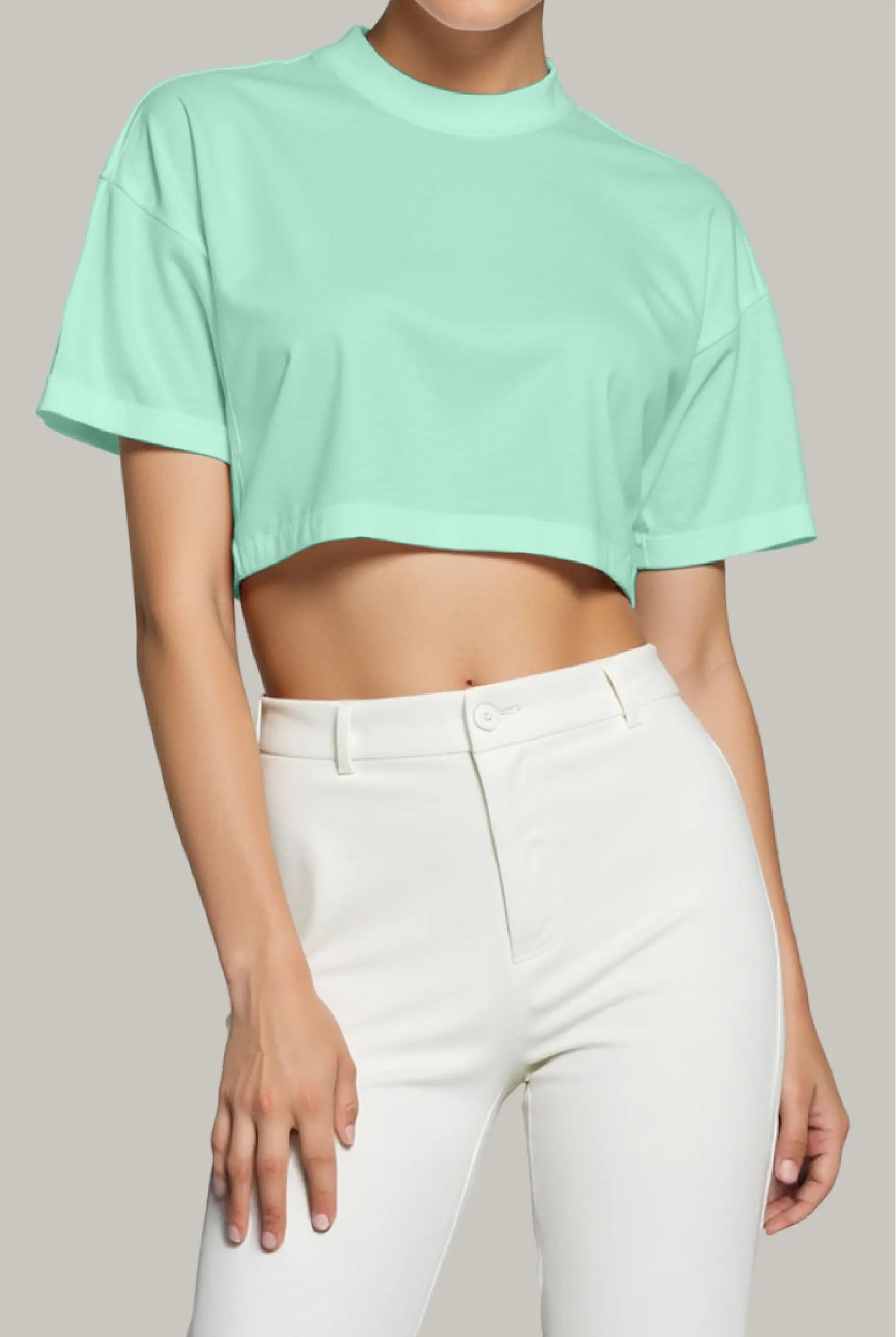 Franela Oversized Croptop 100% Algodón - FashionTex