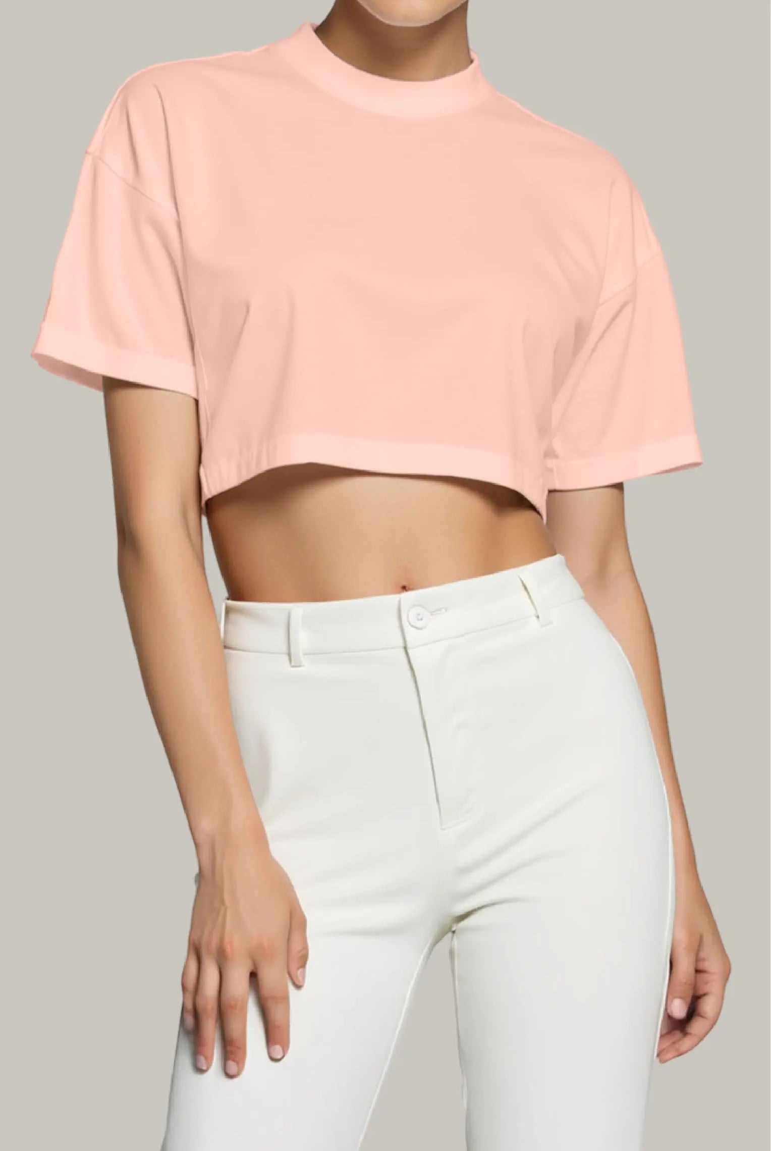 Franela Oversized Croptop 100% Algodón - FashionTex