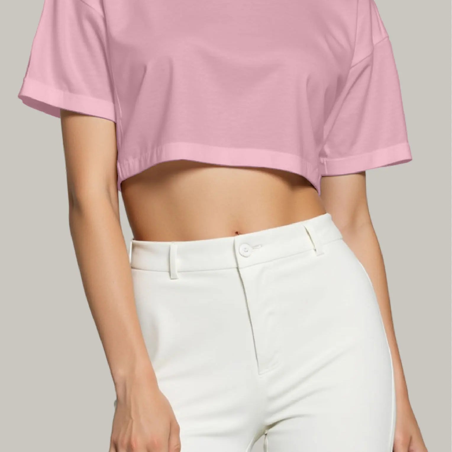 Franela Oversized Croptop 100% Algodón - FashionTex