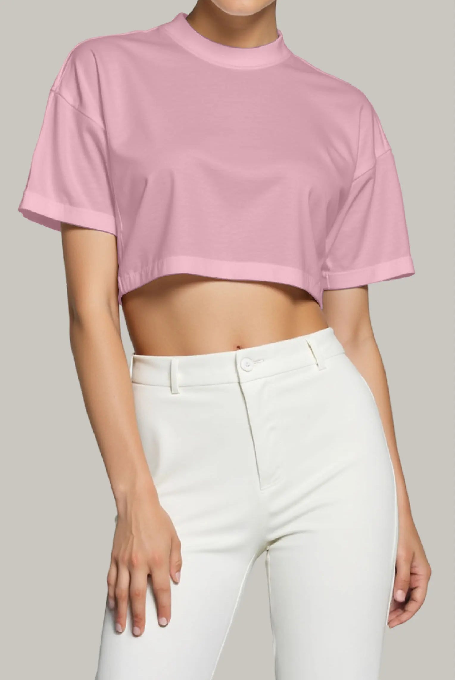 Franela Oversized Croptop 100% Algodón - FashionTex