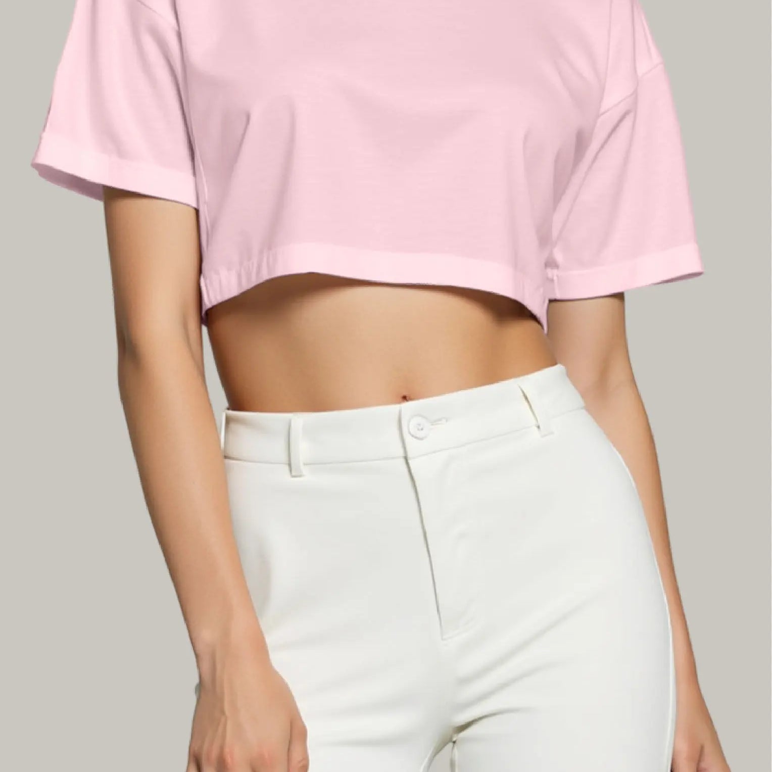 Franela Oversized Croptop 100% Algodón - FashionTex