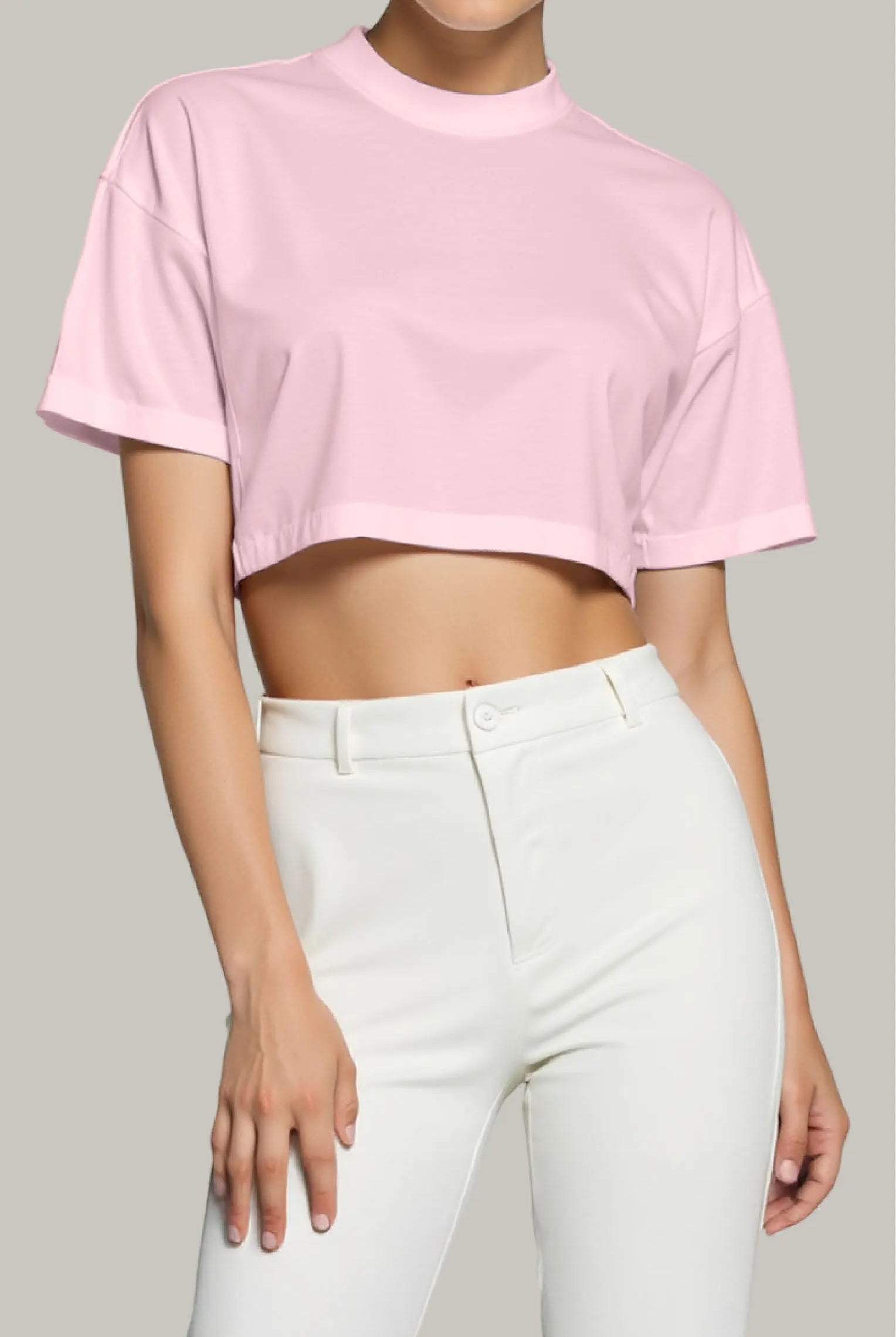 Franela Oversized Croptop 100% Algodón - FashionTex