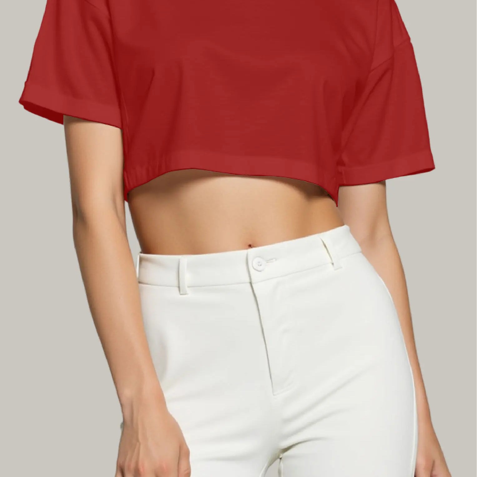 Franela Oversized Croptop 100% Algodón - FashionTex