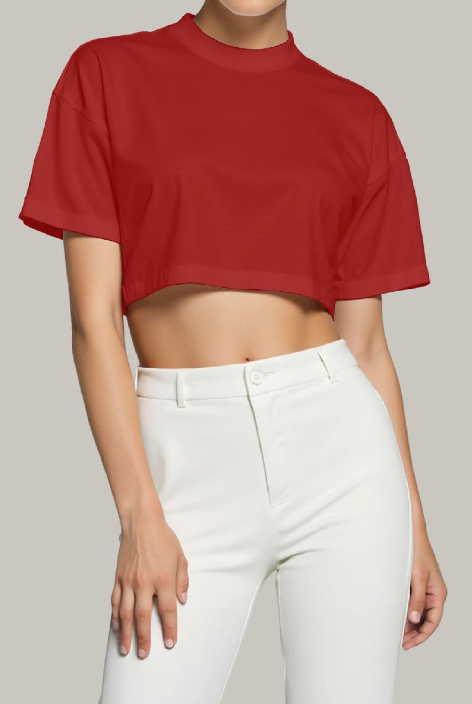 Franela Oversized Croptop 100% Algodón - FashionTex