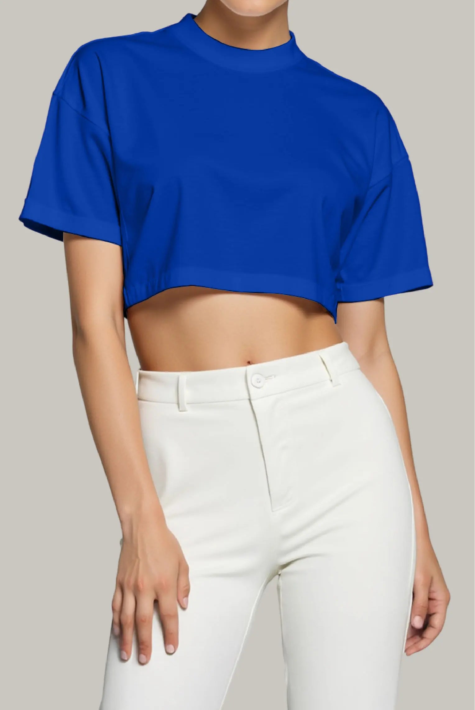 Franela Oversized Croptop 100% Algodón - FashionTex
