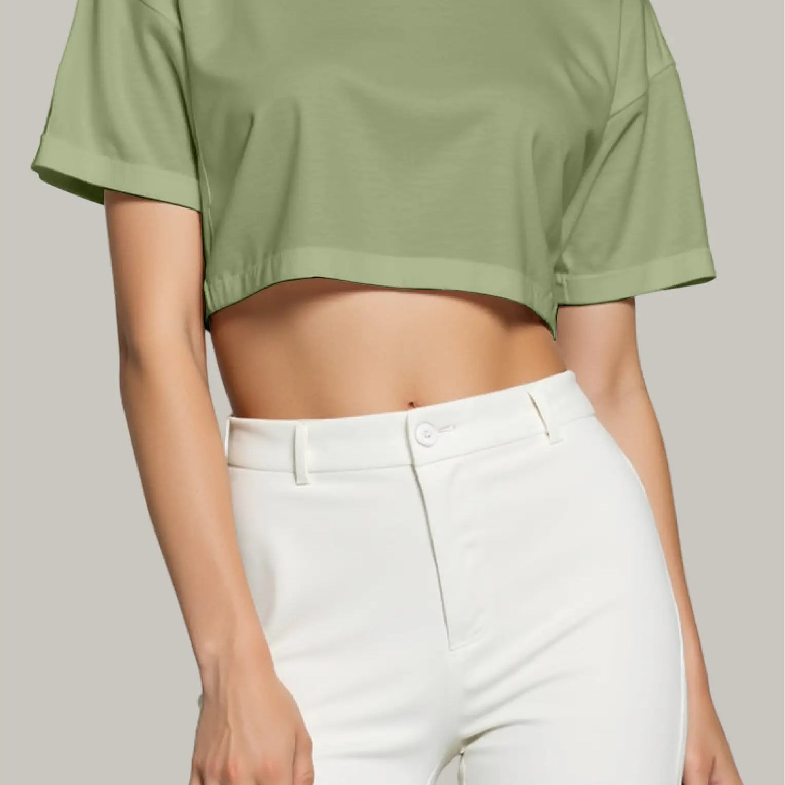 Franela Oversized Croptop 100% Algodón - FashionTex
