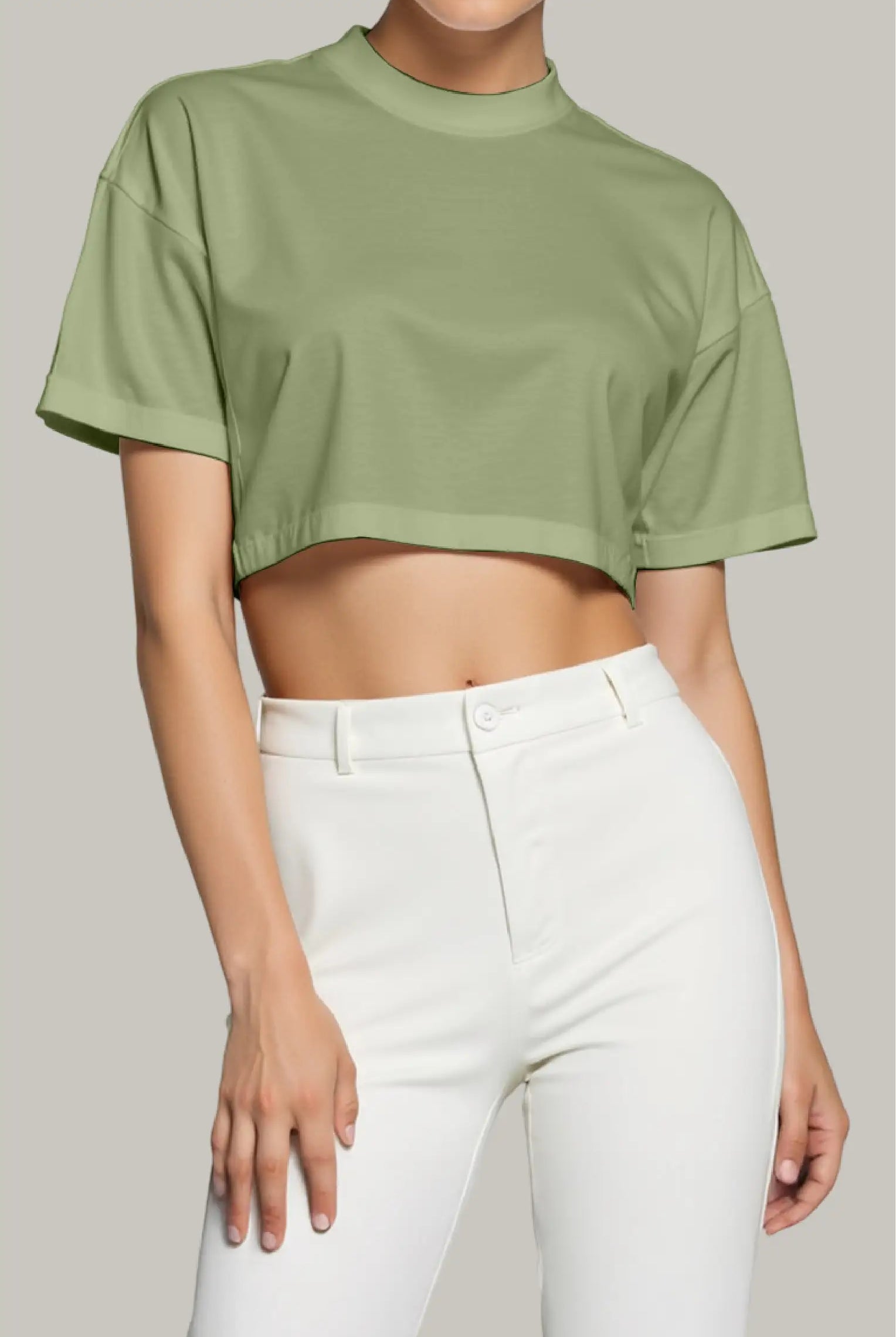 Franela Oversized Croptop 100% Algodón - FashionTex