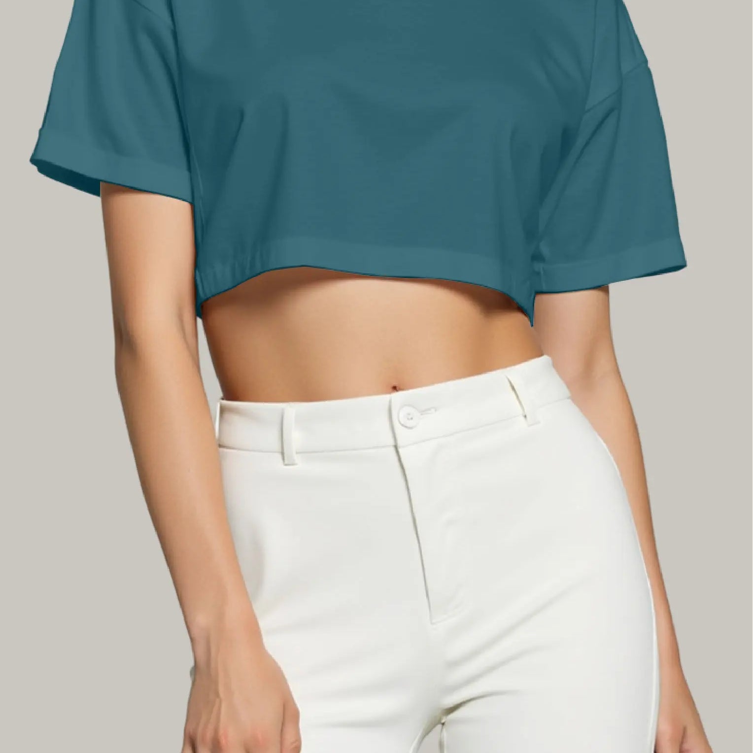 Franela Oversized Croptop 100% Algodón - FashionTex