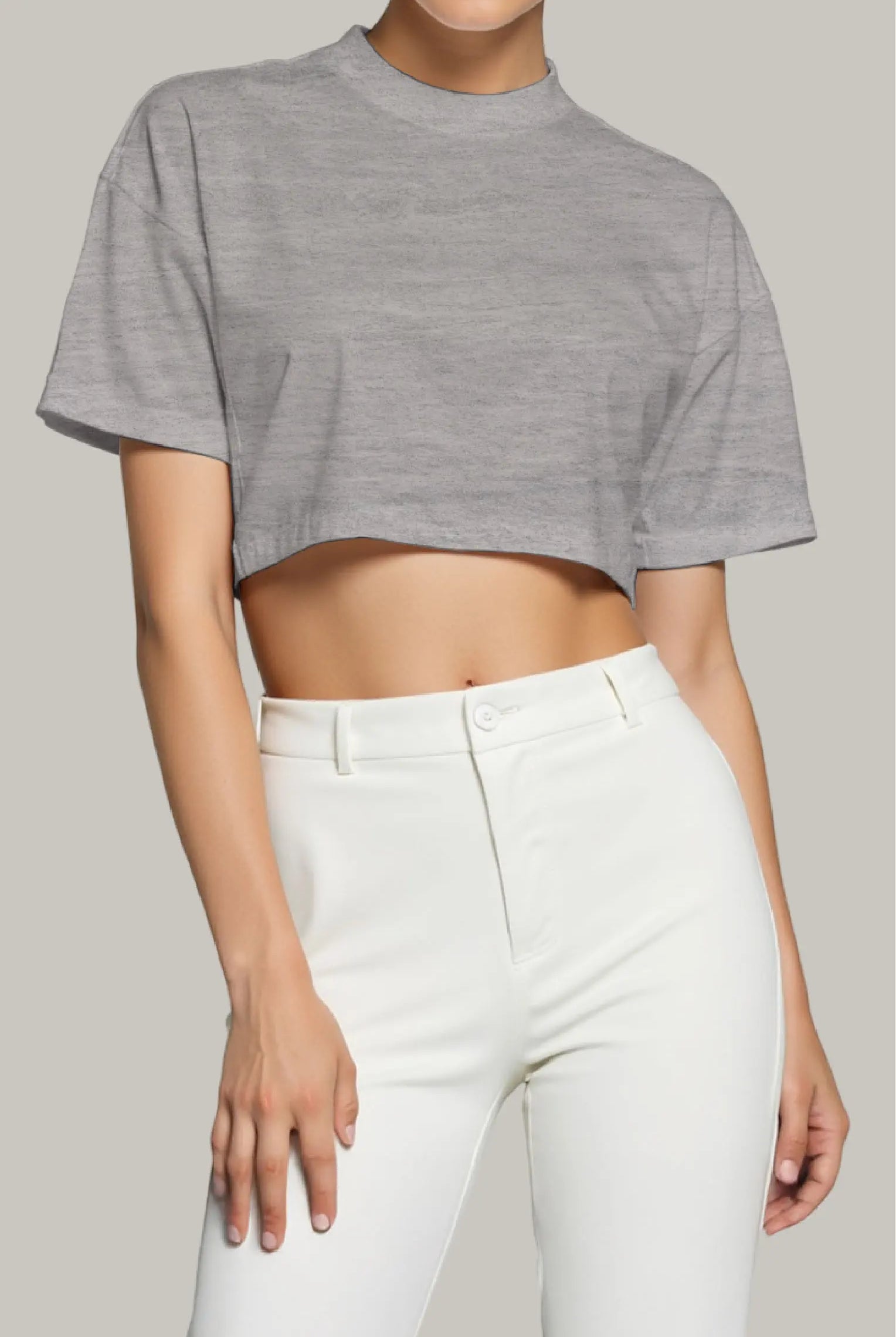 Franela Oversized Croptop 100% Algodón - FashionTex