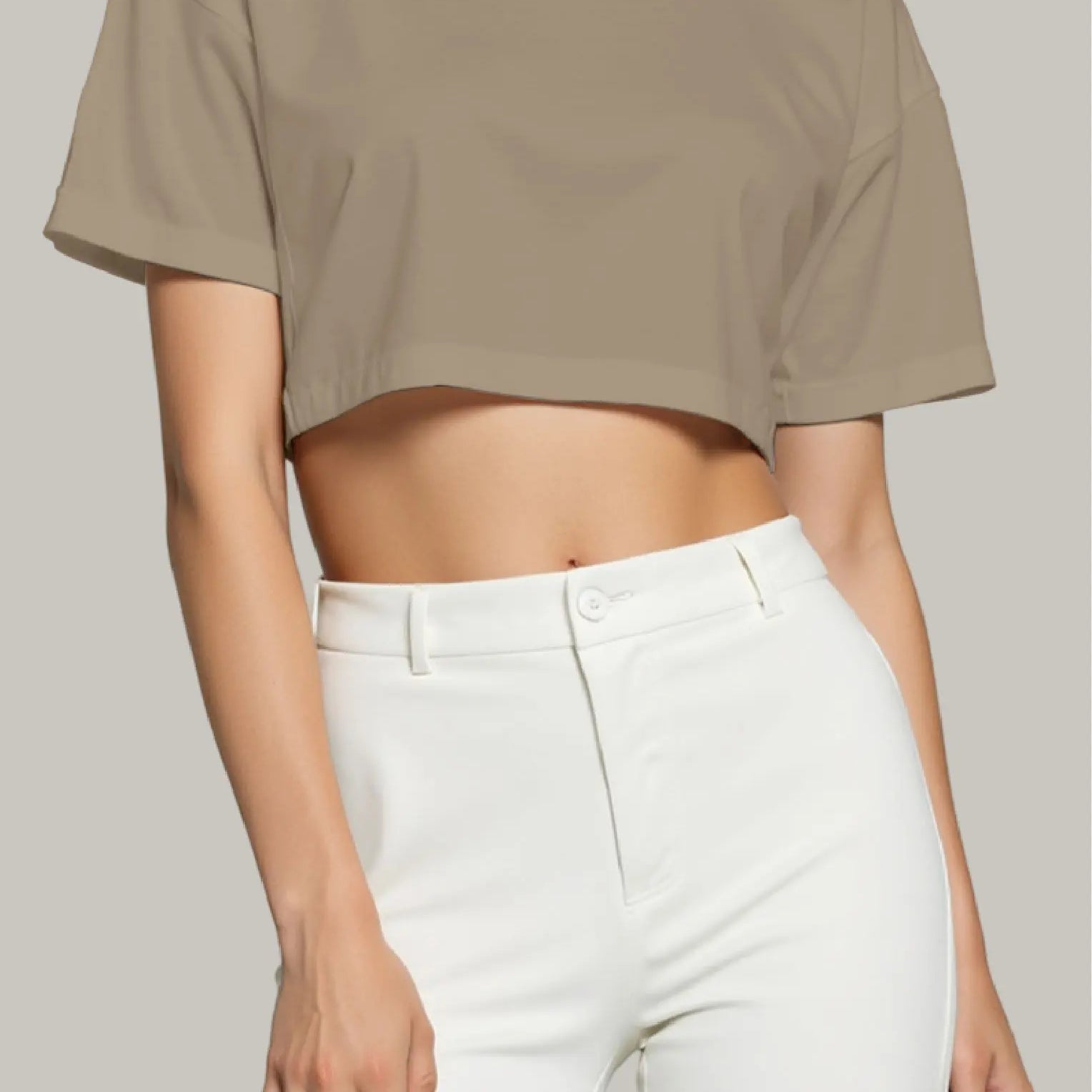 Franela Oversized Croptop 100% Algodón - FashionTex