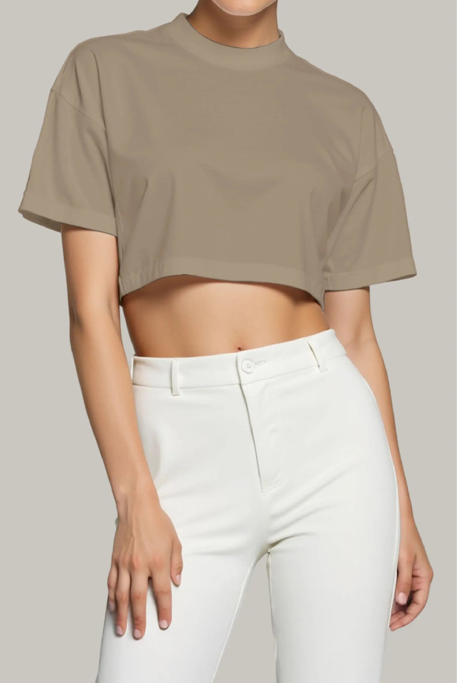 Franela Oversized Croptop 100% Algodón - FashionTex