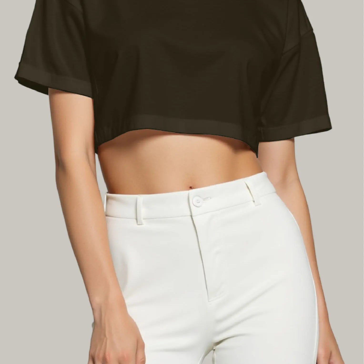 Franela Oversized Croptop 100% Algodón - FashionTex