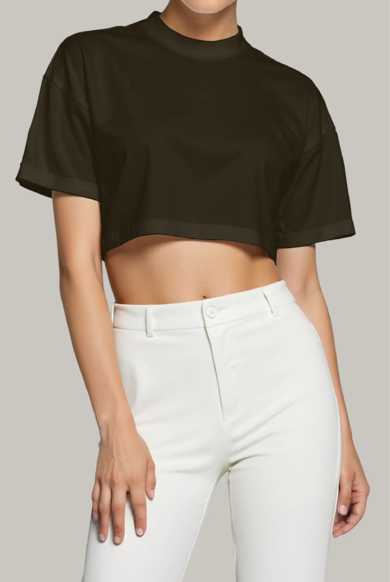 Franela Oversized Croptop 100% Algodón - FashionTex