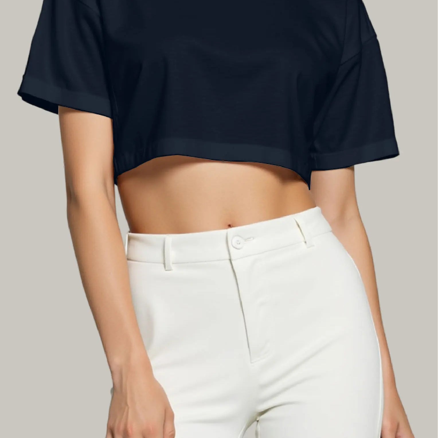 Franela Oversized Croptop 100% Algodón - FashionTex