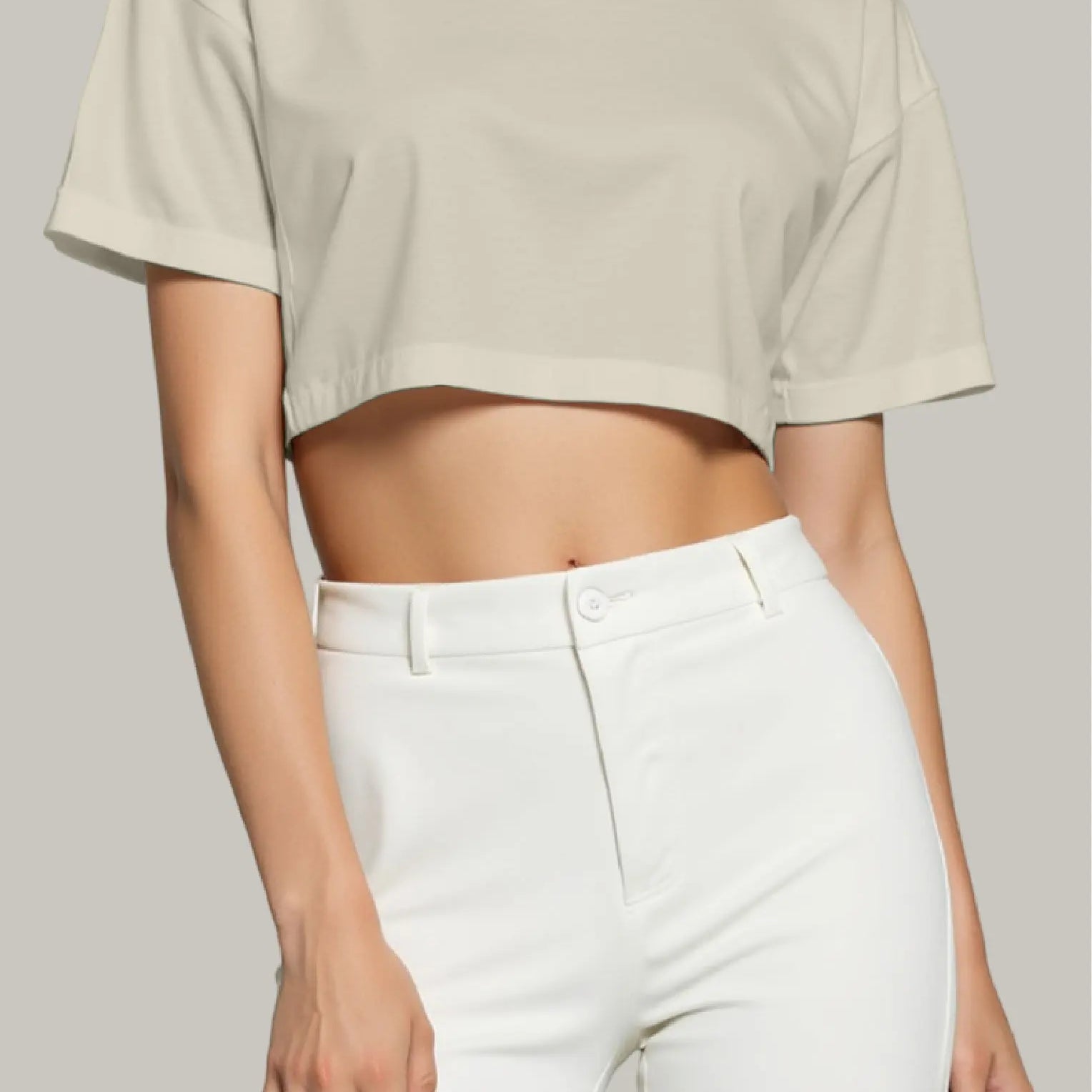 Franela Oversized Croptop 100% Algodón - FashionTex