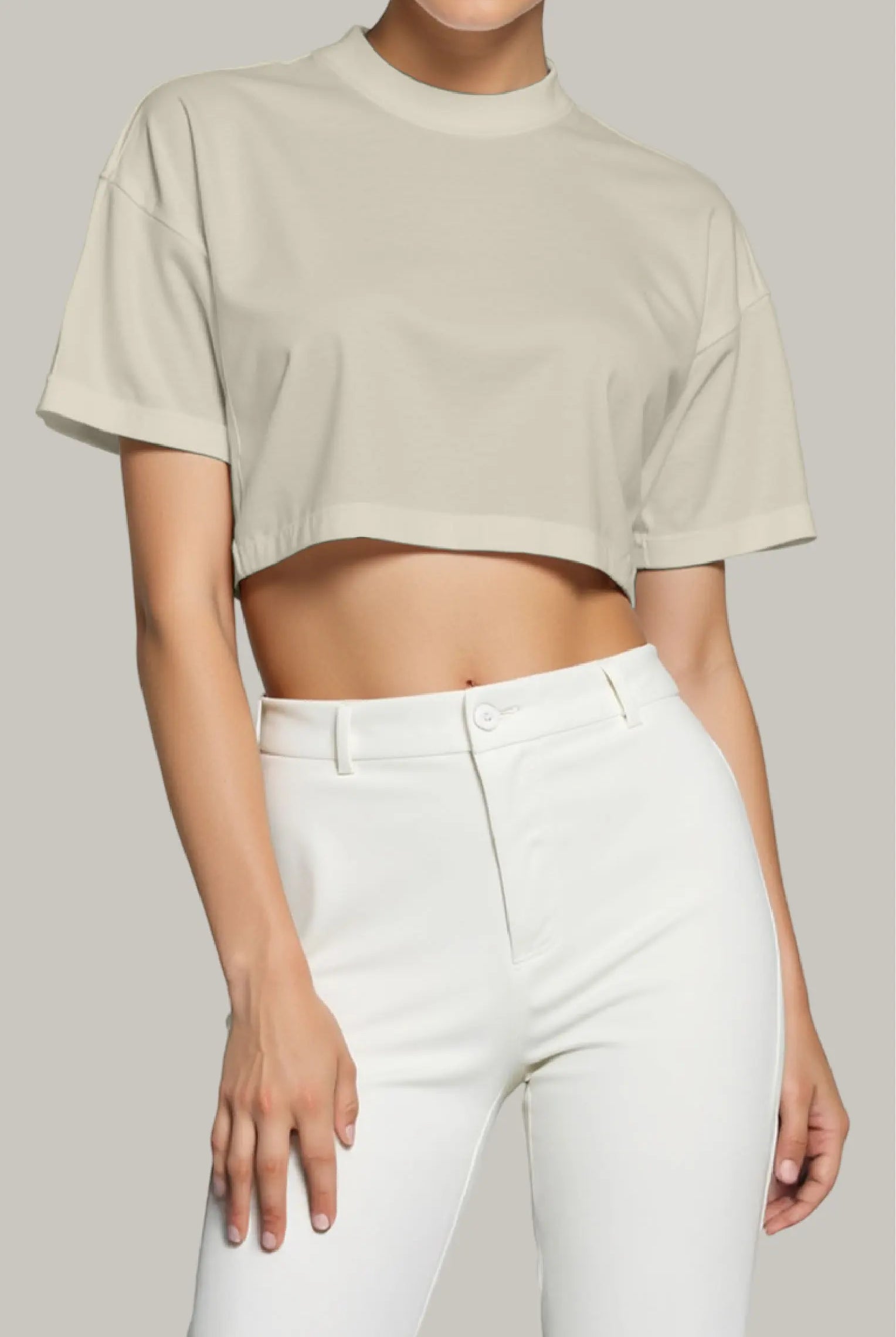 Franela Oversized Croptop 100% Algodón - FashionTex