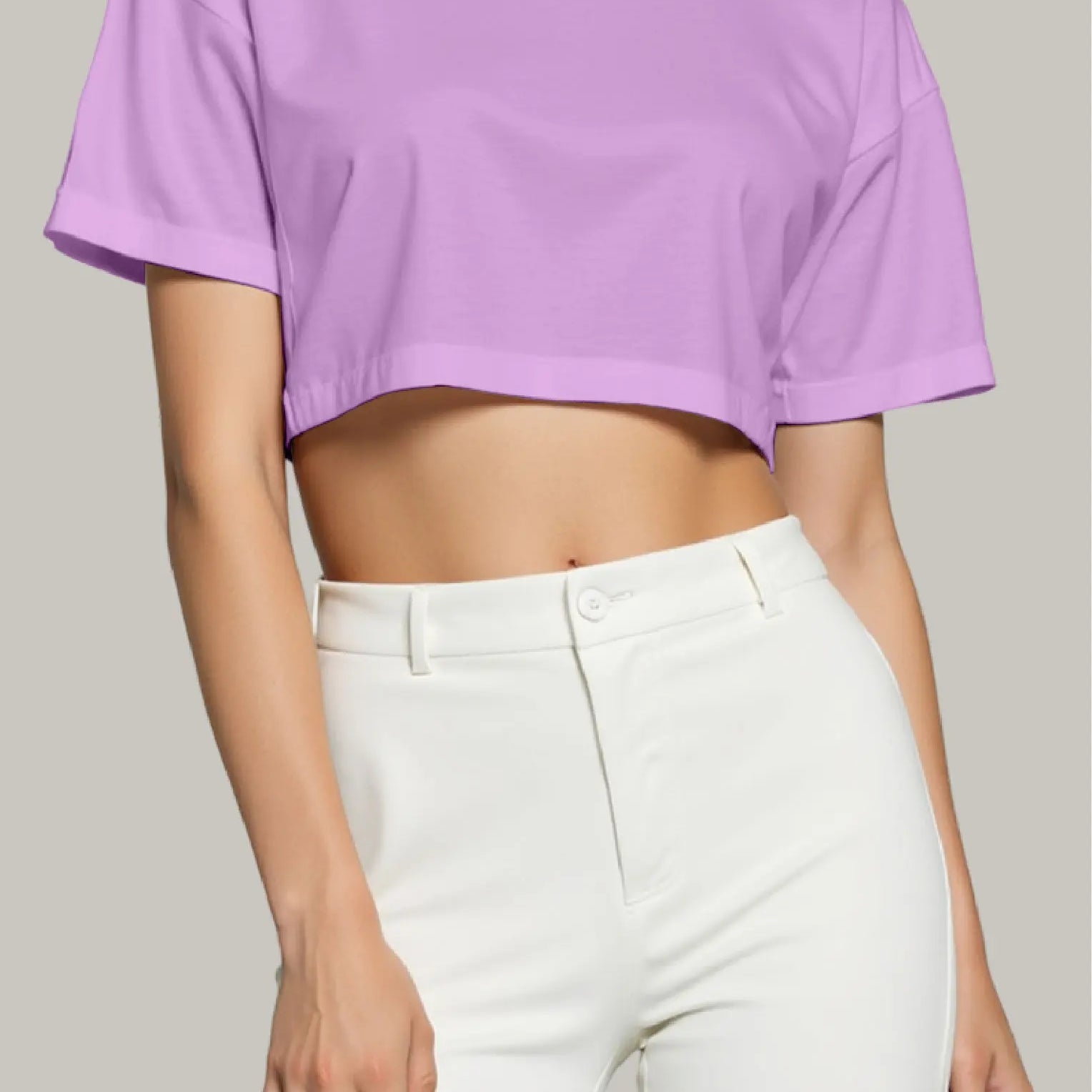 Franela Oversized Croptop 100% Algodón - FashionTex