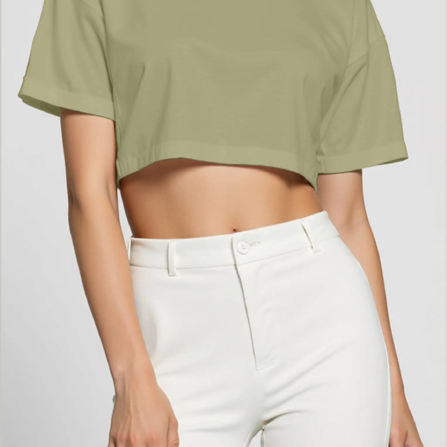 Franela Oversized Croptop 100% Algodón - FashionTex
