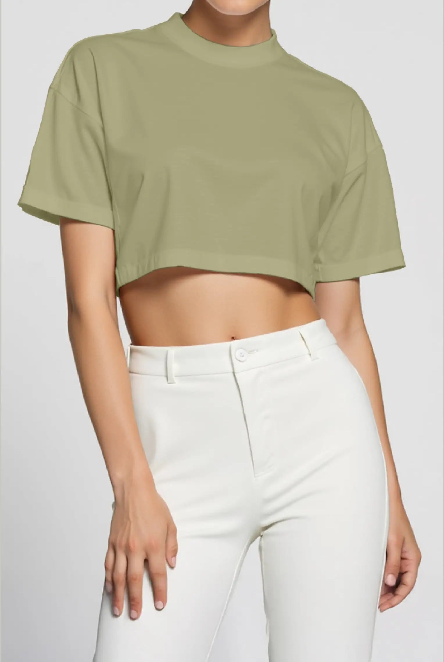Franela Oversized Croptop 100% Algodón - FashionTex