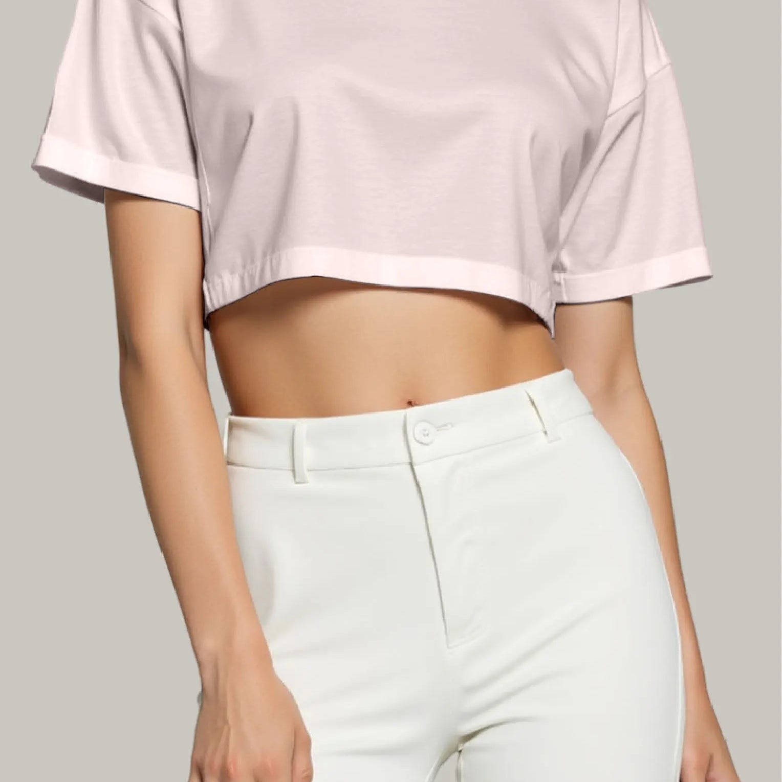 Franela Oversized Croptop 100% Algodón - FashionTex