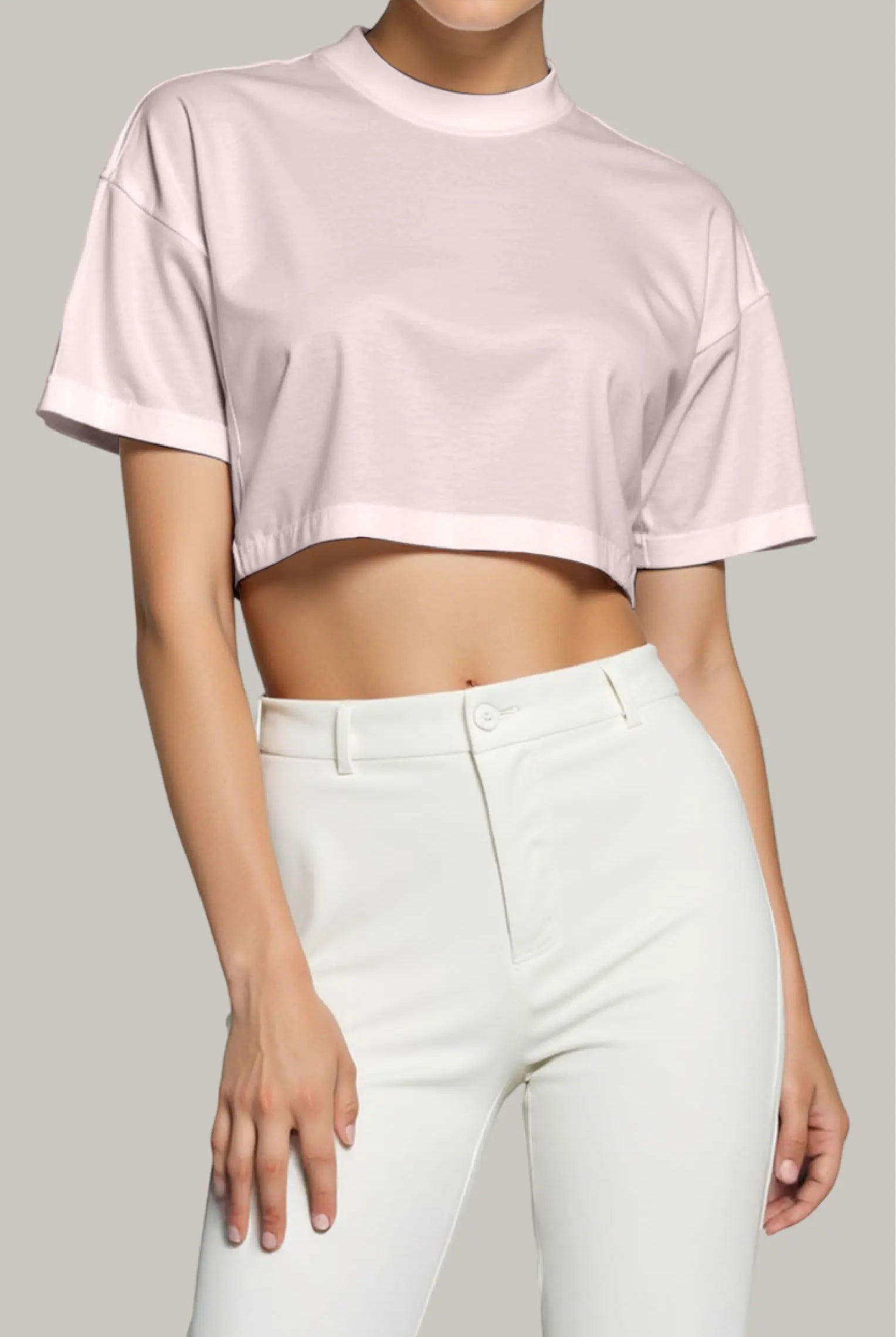 Franela Oversized Croptop 100% Algodón - FashionTex