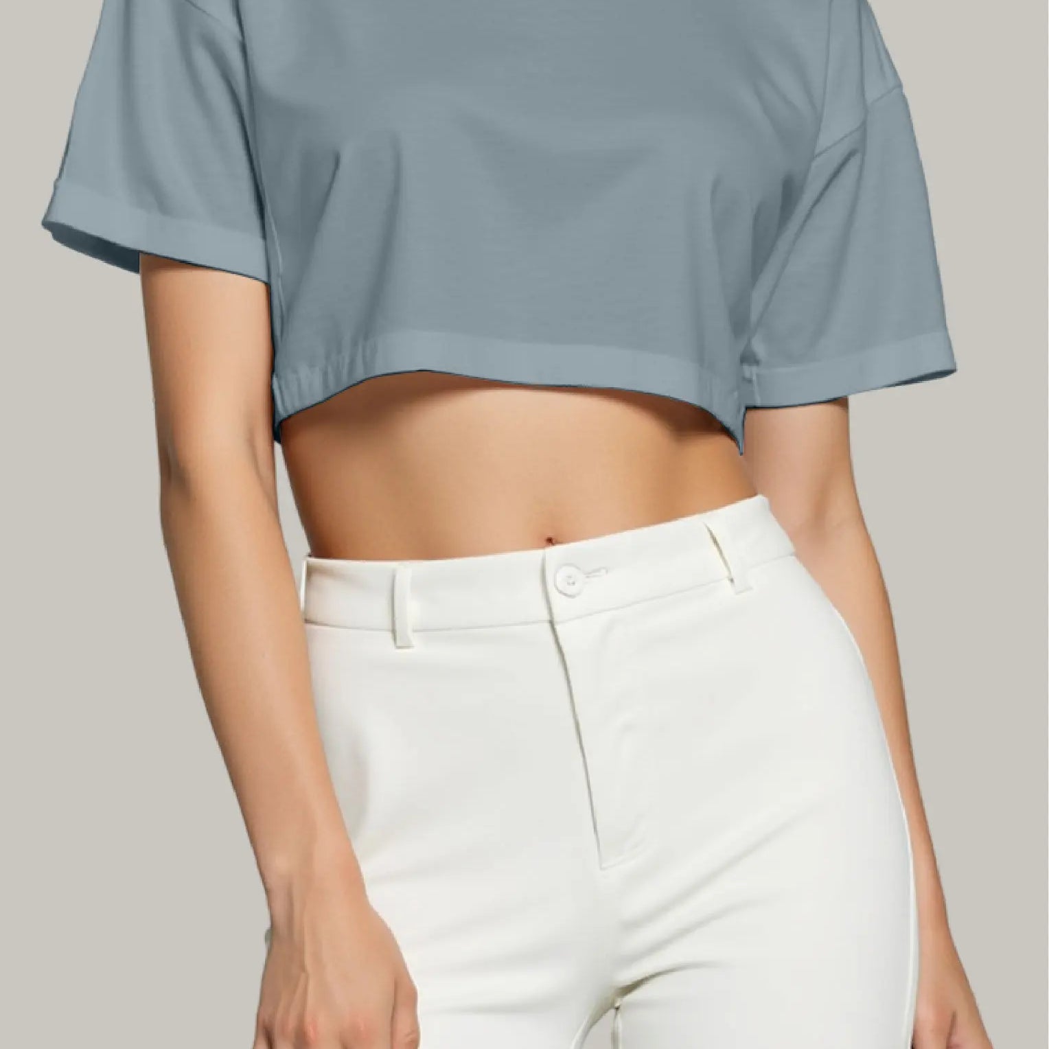 Franela Oversized Croptop 100% Algodón - FashionTex