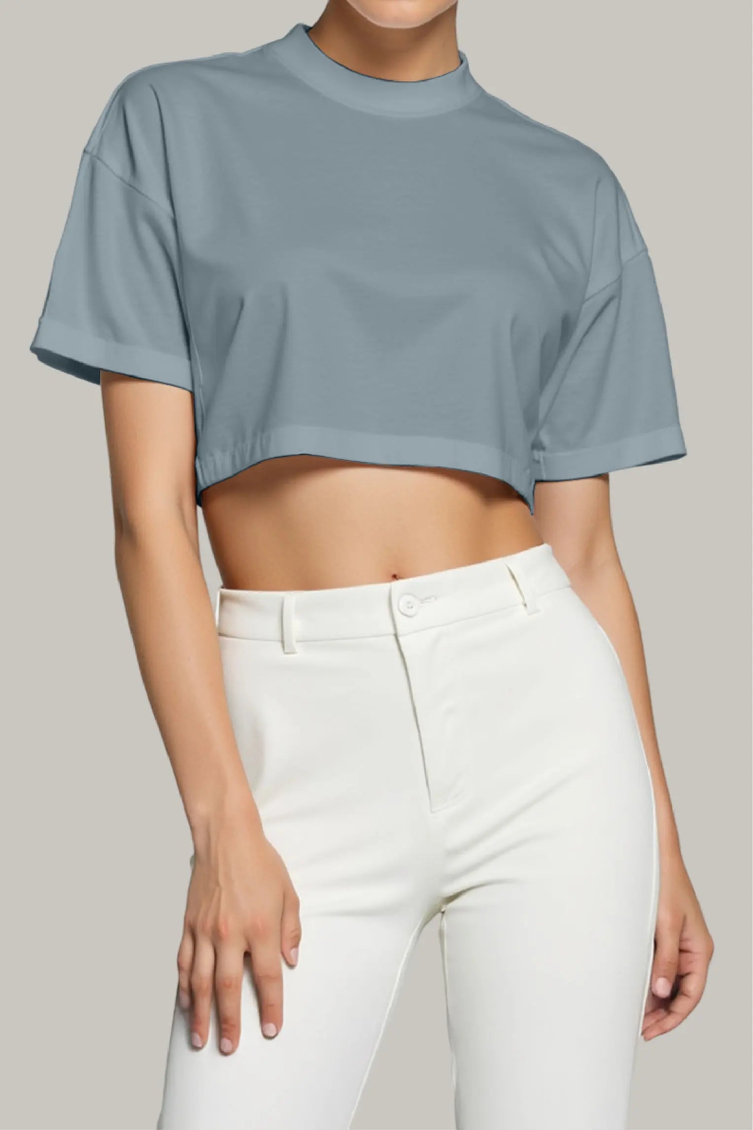 Franela Oversized Croptop 100% Algodón - FashionTex