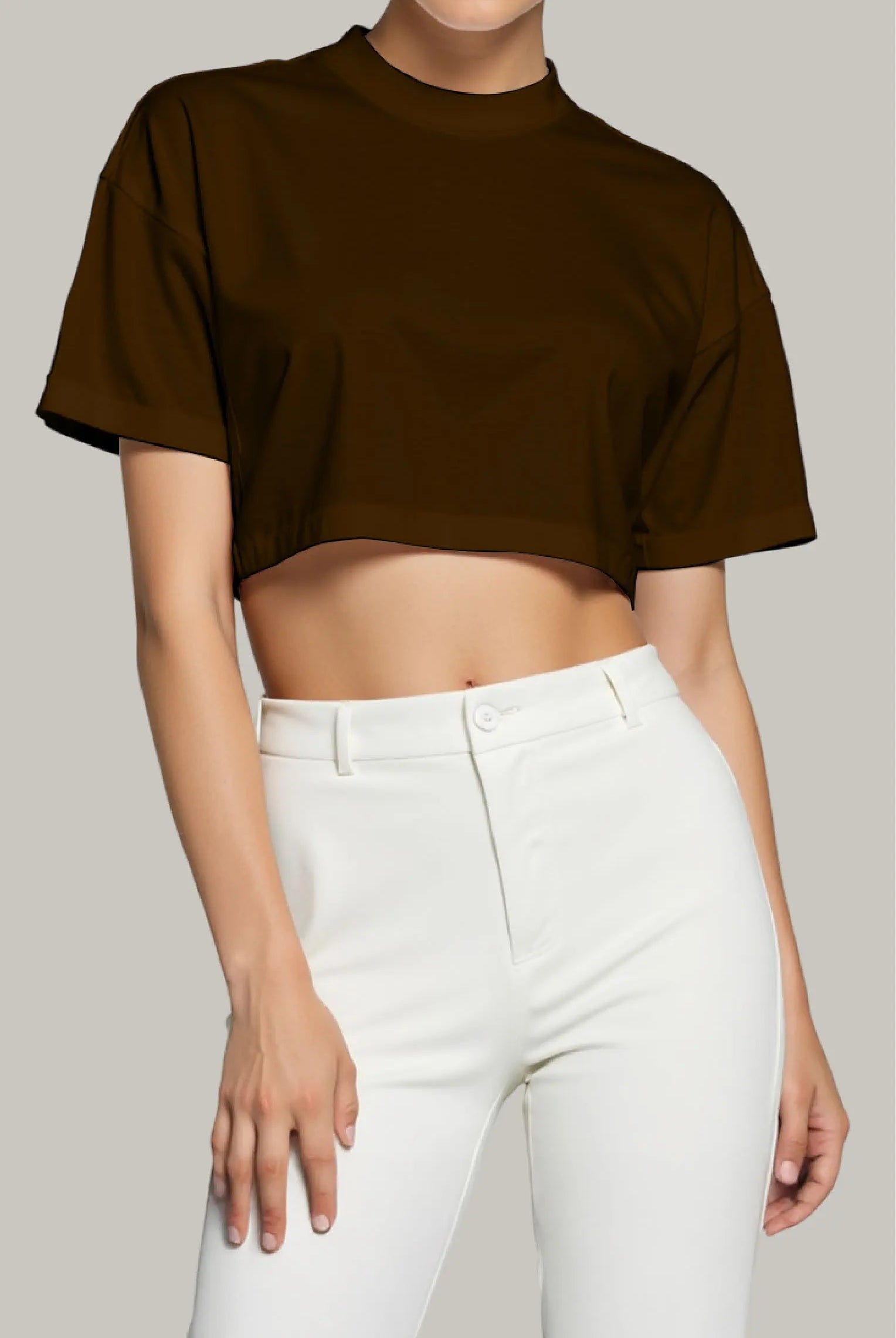 Franela Oversized Croptop 100% Algodón - FashionTex