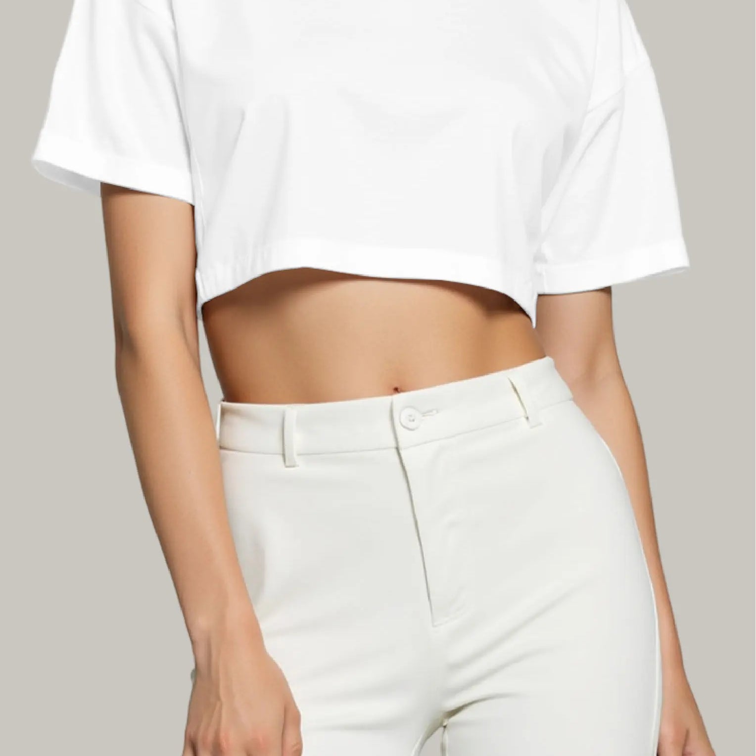 Franela Oversized Croptop 100% Algodón - FashionTex