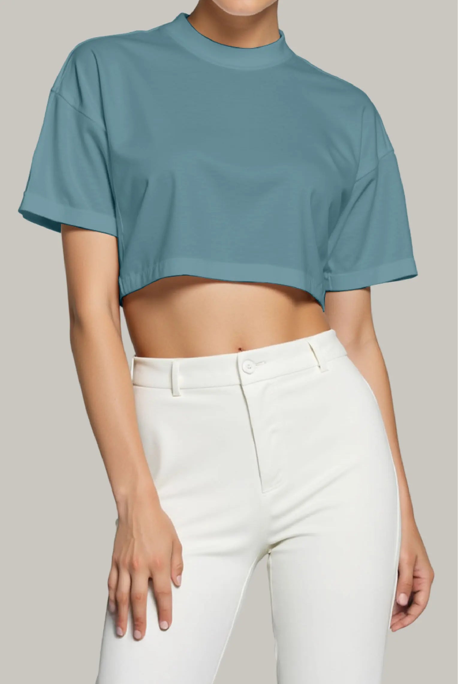 Franela Oversized Croptop 100% Algodón - FashionTex