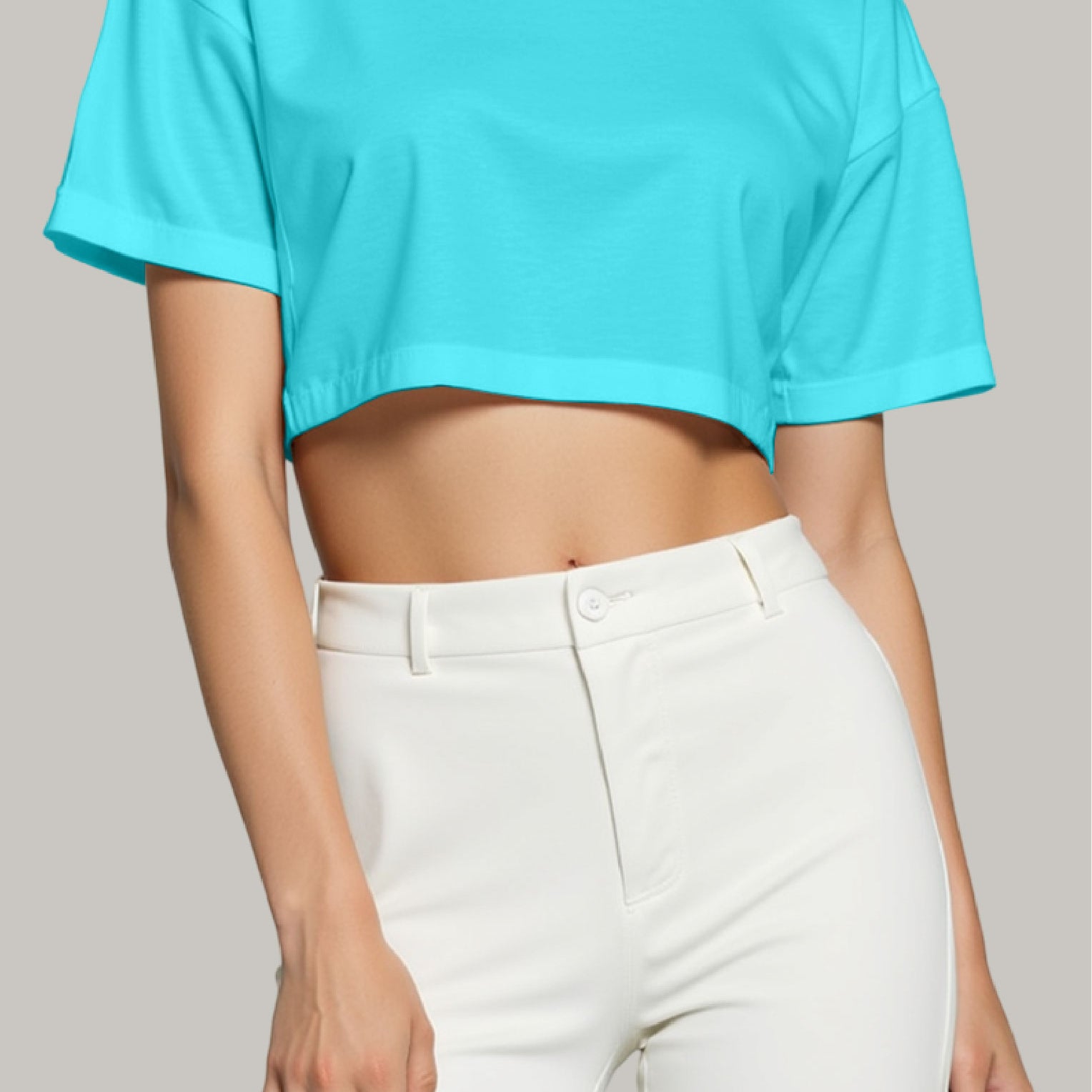 Franela Oversized Croptop 100% Algodón - FashionTex