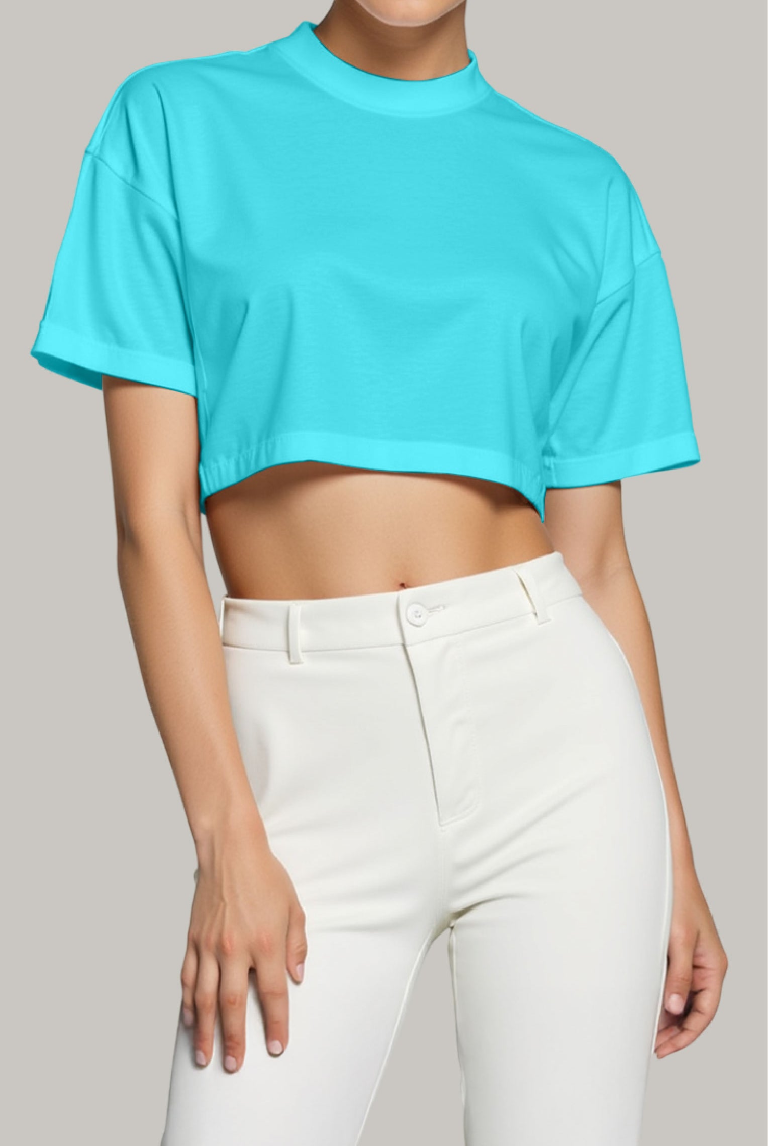 Franela Oversized Croptop 100% Algodón - FashionTex