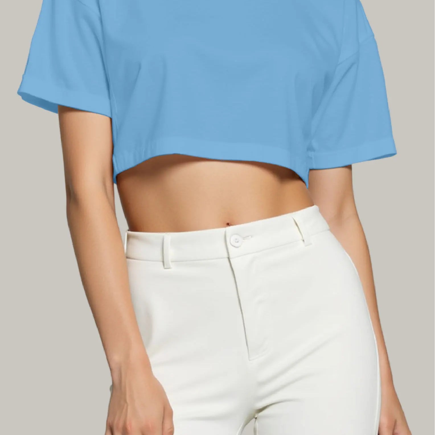 Franela Oversized Croptop 100% Algodón - FashionTex