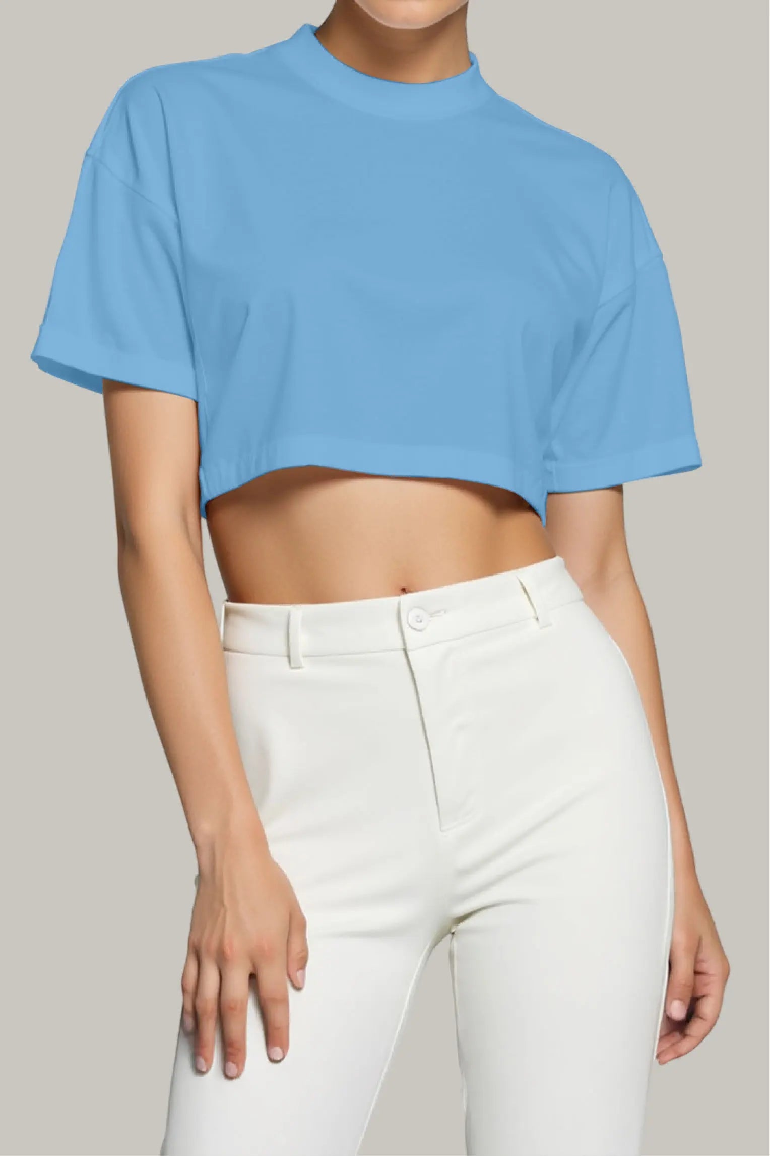 Franela Oversized Croptop 100% Algodón - FashionTex