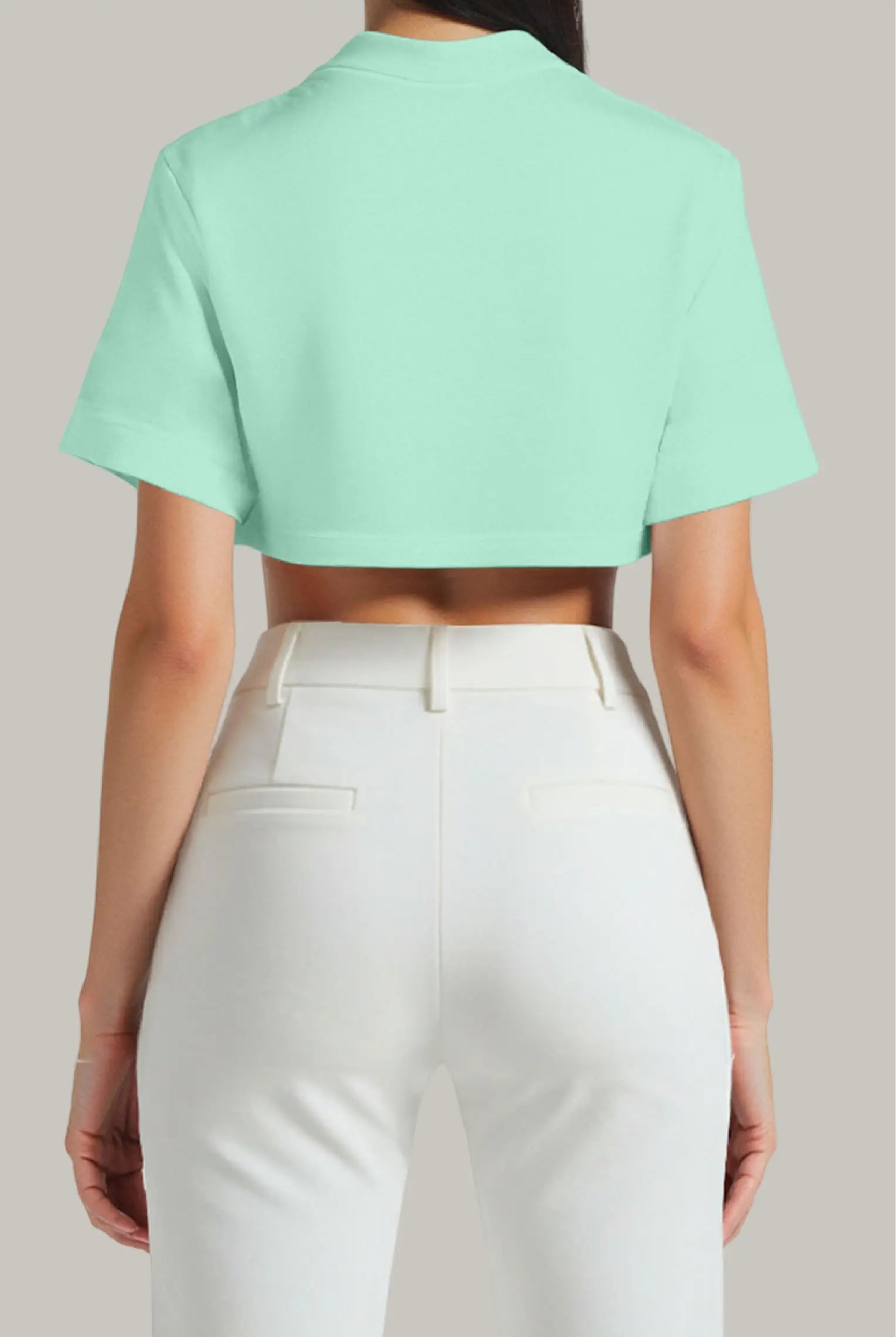 Franela Oversized Croptop 100% Algodón - FashionTex