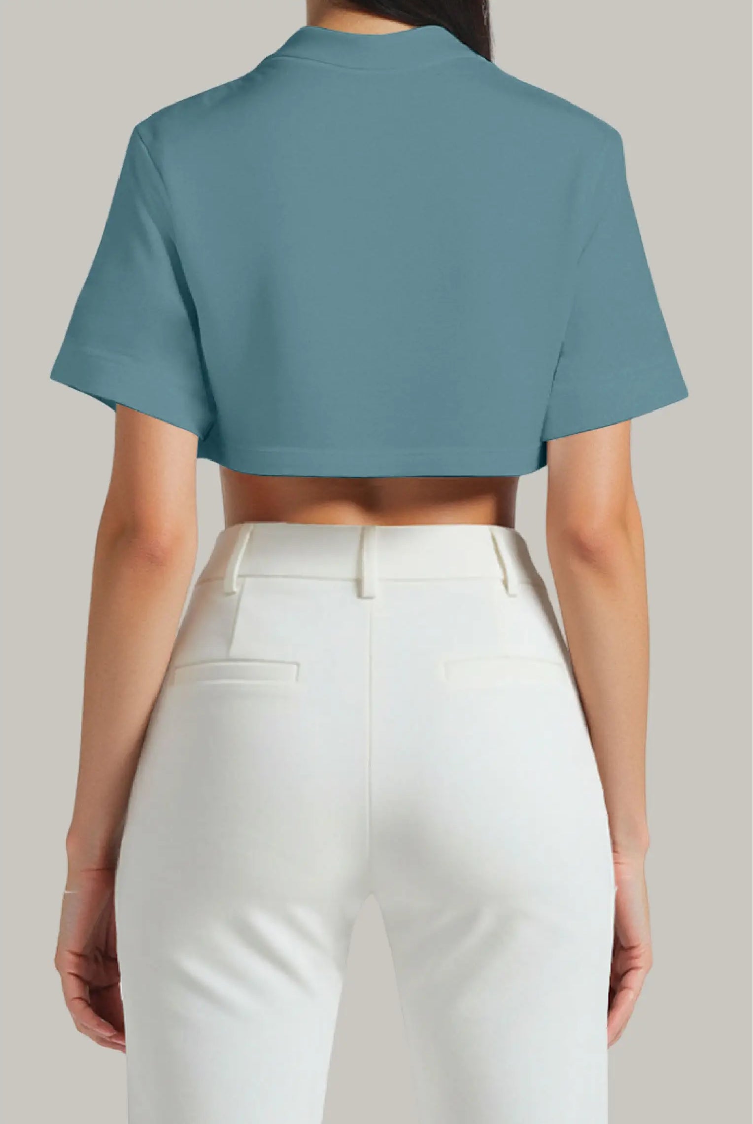 Franela Oversized Croptop 100% Algodón - FashionTex