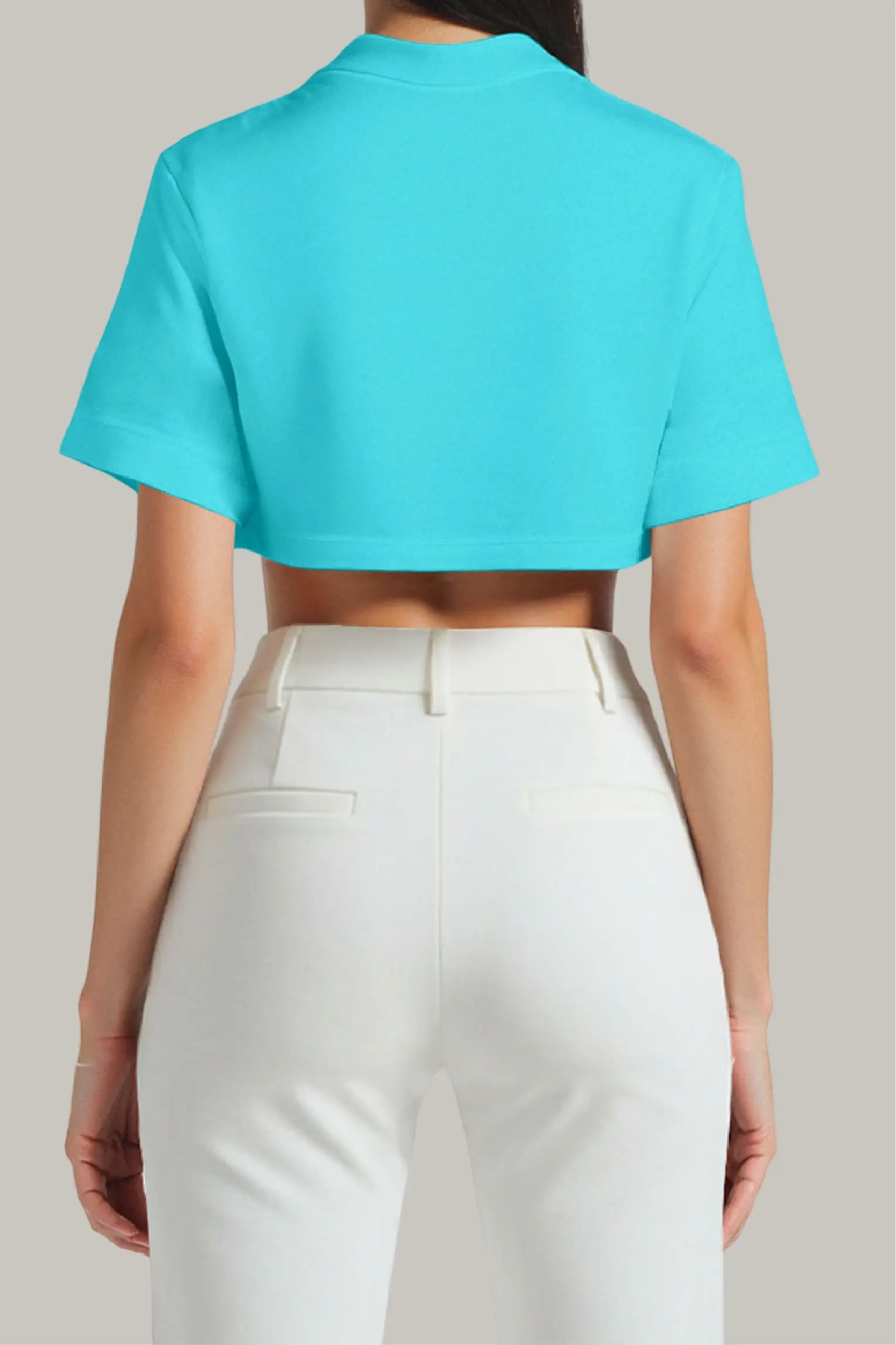 Franela Oversized Croptop 100% Algodón - FashionTex