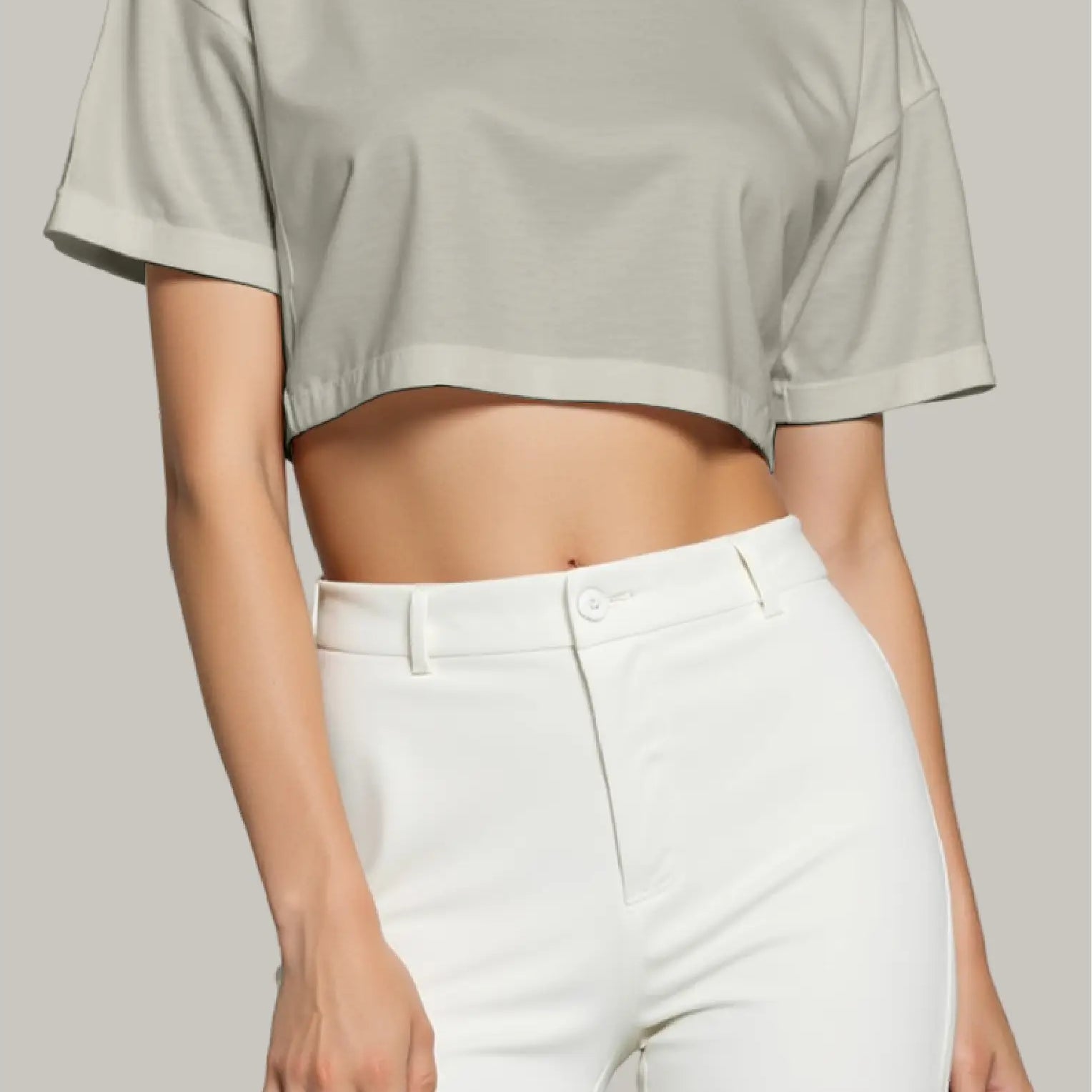 Franela Oversized Croptop 100% Algodón