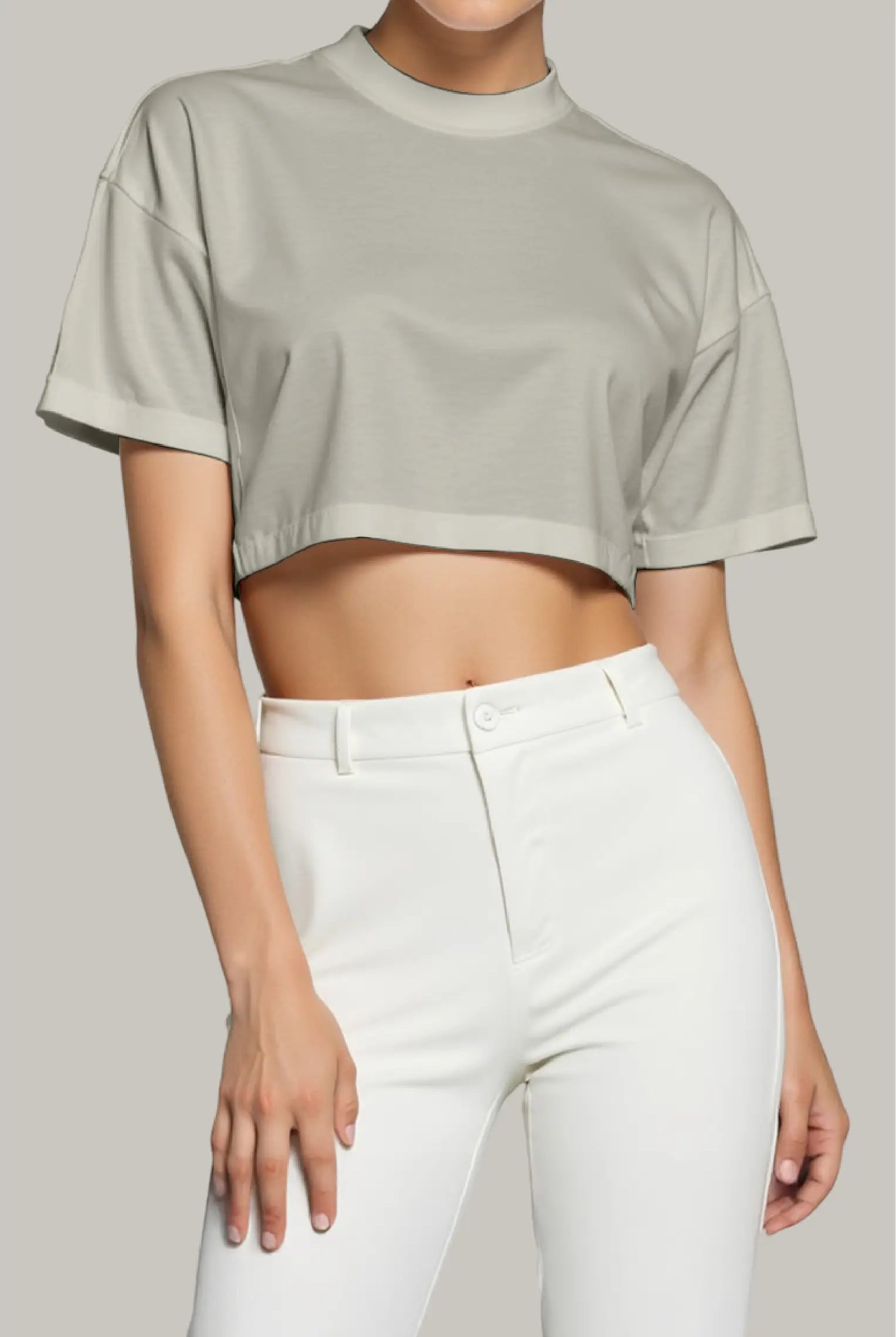Franela Oversized Croptop 100% Algodón - FashionTex