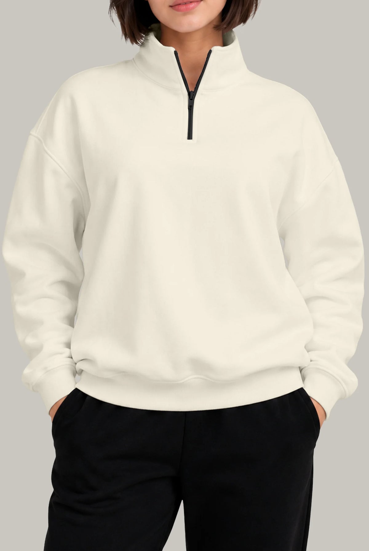 Hoodie Half Zip Unisex - FashionTex