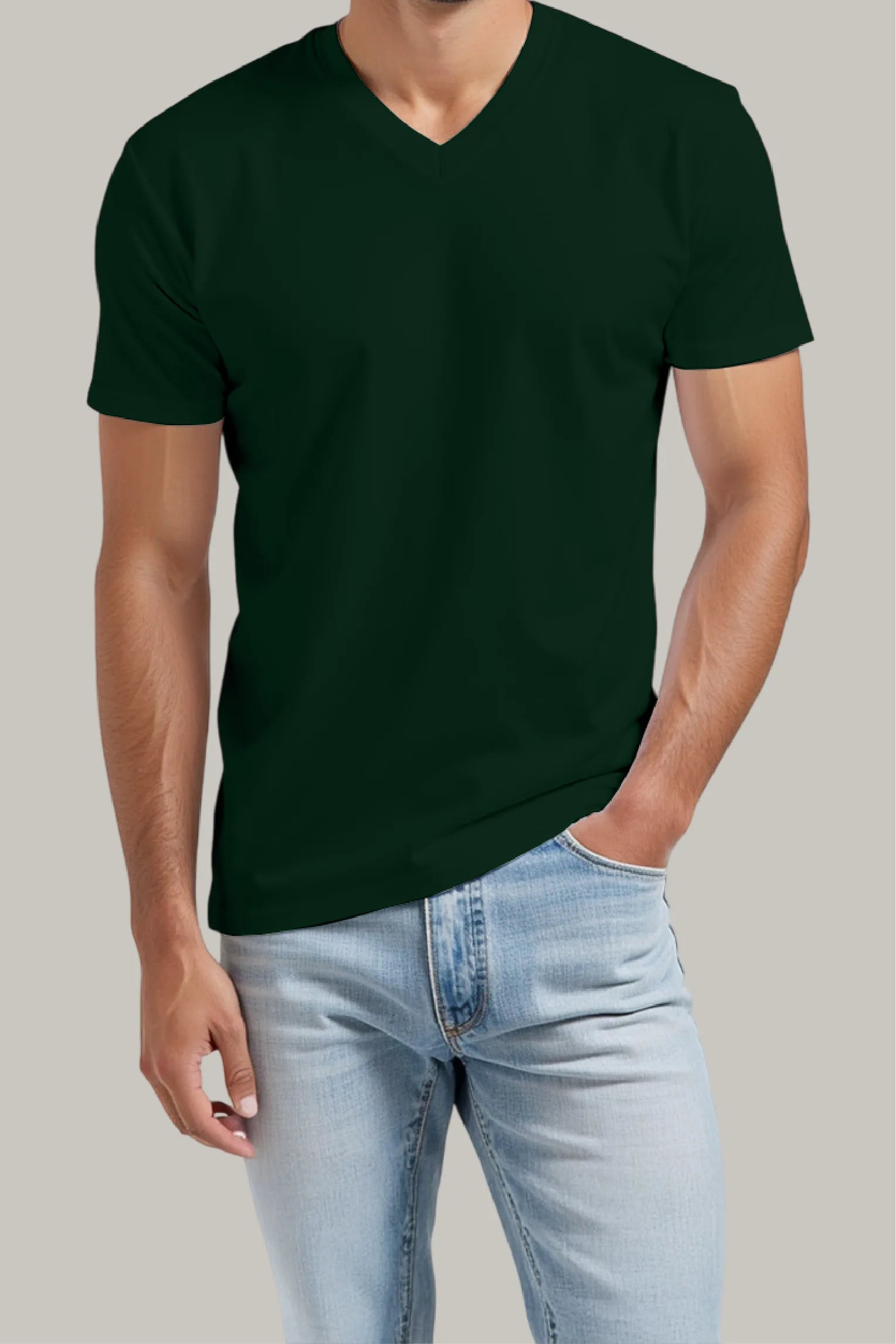 Franela Regular Hombre Cuello en V - FashionTex