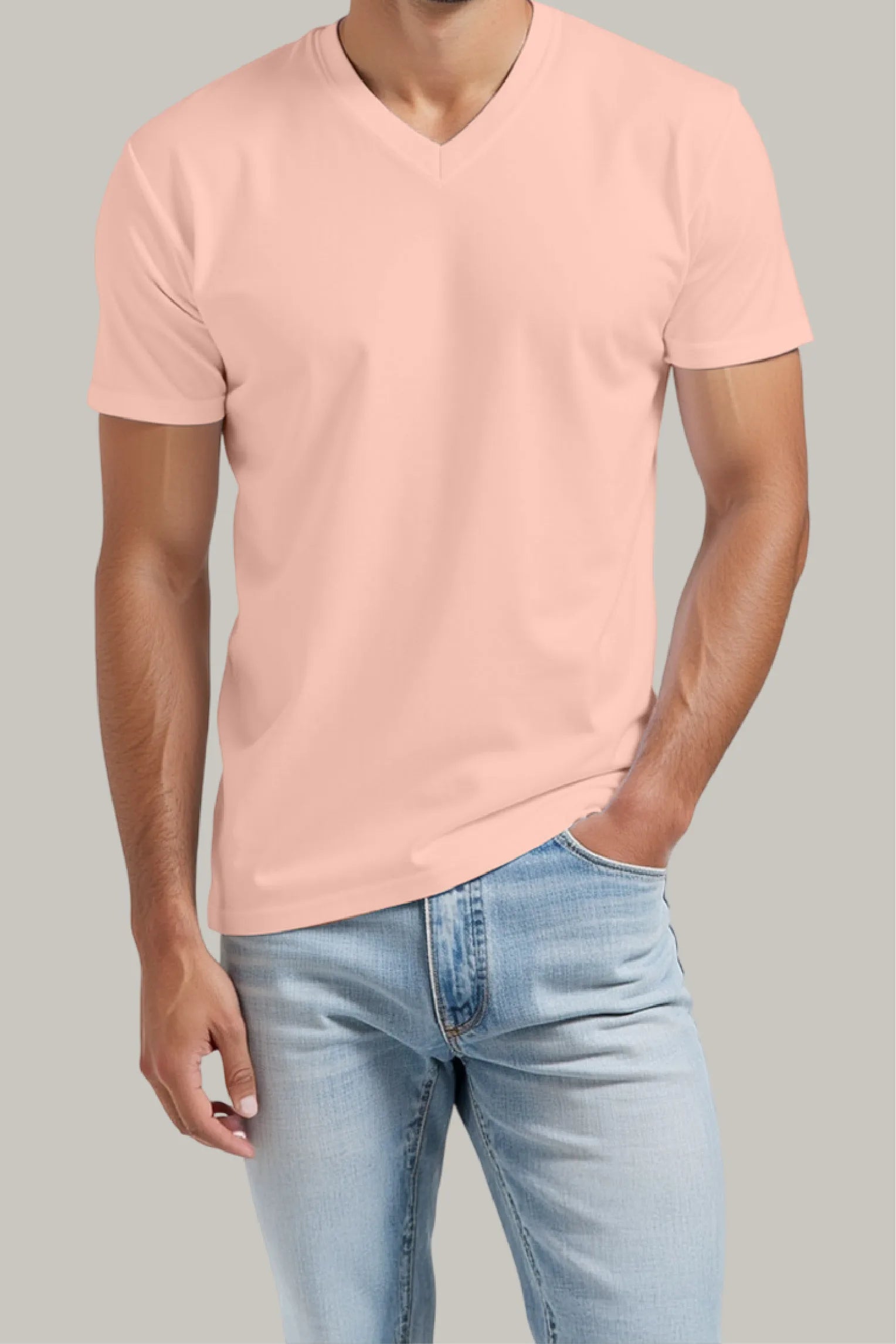 Franela Regular Hombre Cuello en V - FashionTex