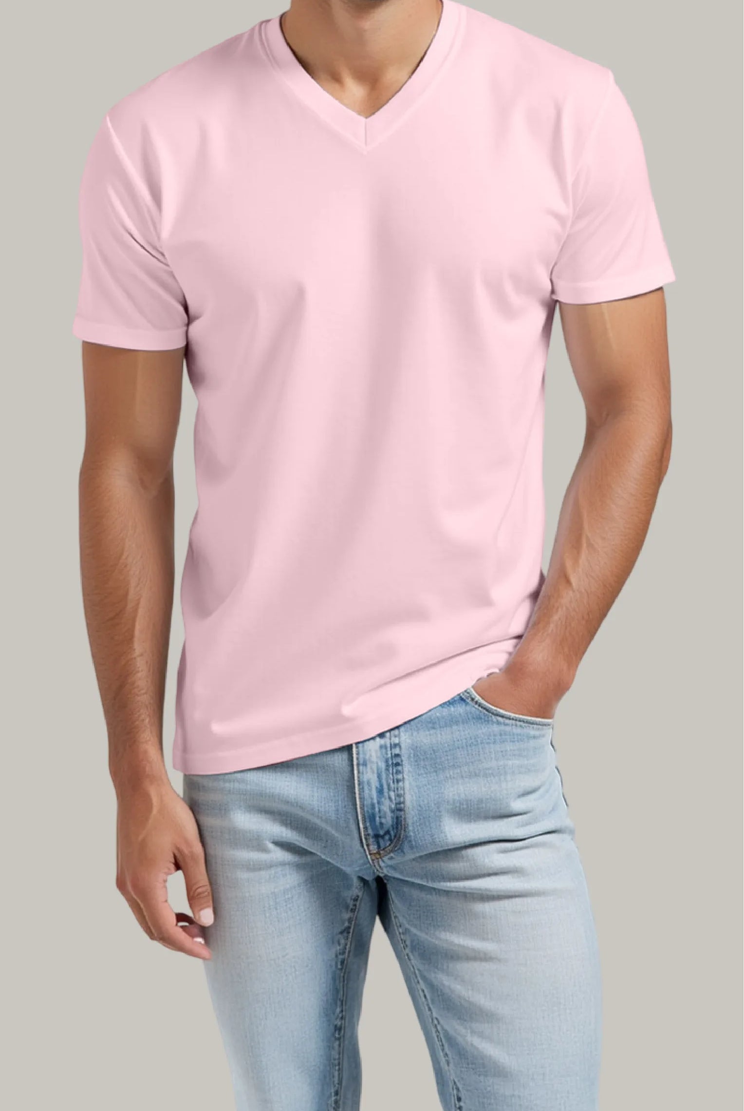 Franela Regular Hombre Cuello en V - FashionTex