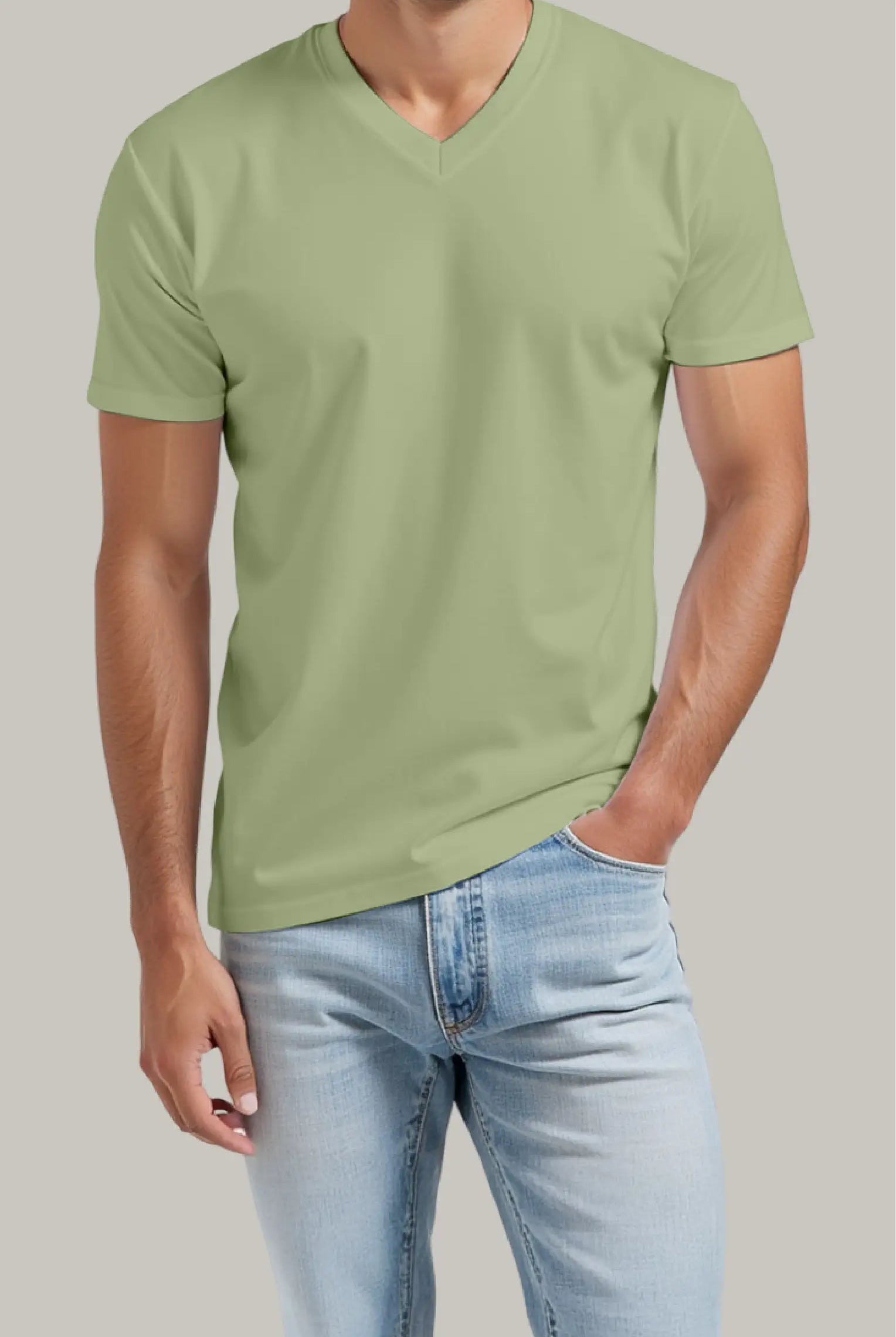 Franela Regular Hombre Cuello en V - FashionTex