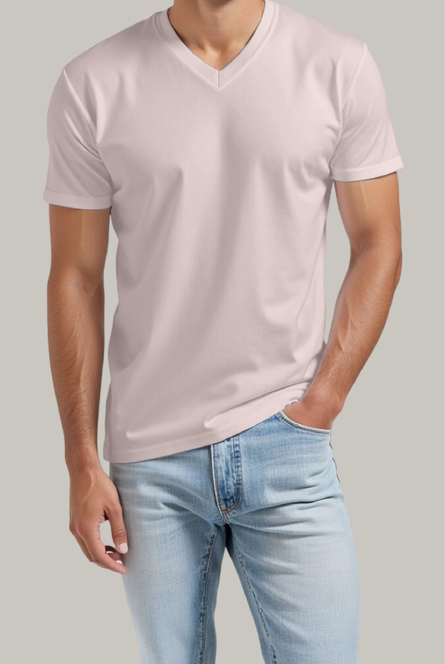 Franela Regular Hombre Cuello en V - FashionTex